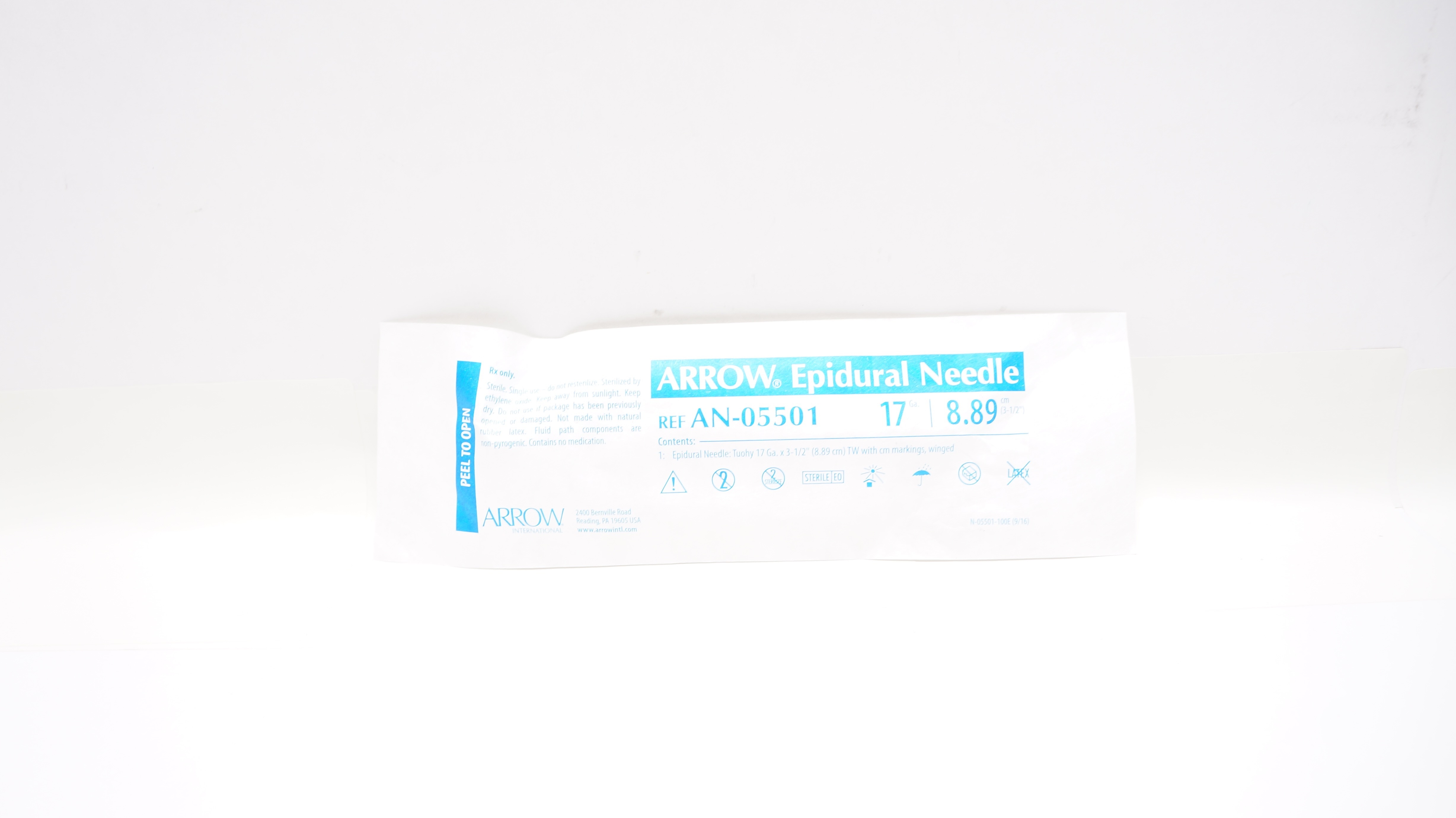 Arrow AN-05501 Epidural Ndle 17Ga x 3-1/2inch (x)