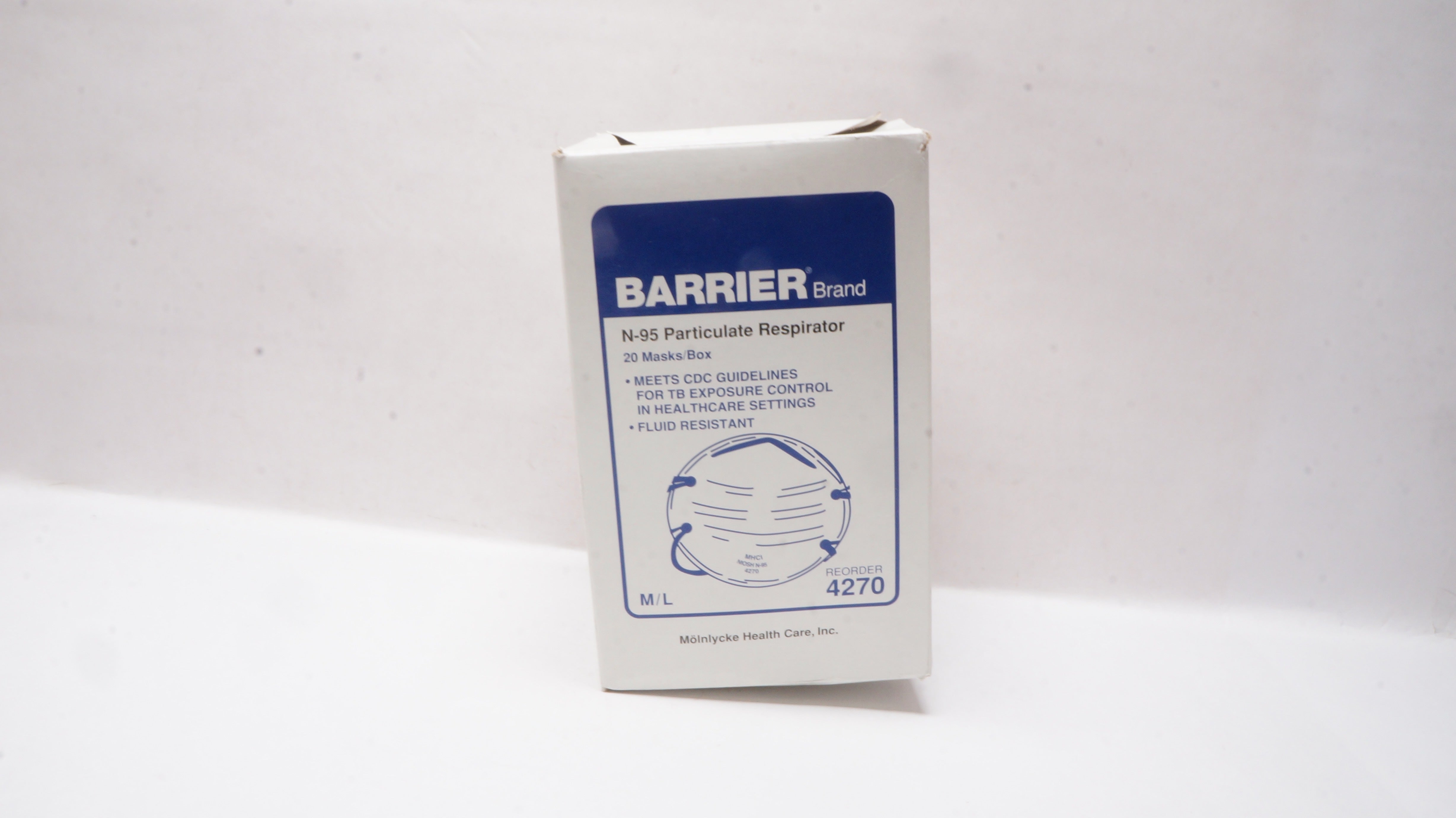 Molnlycke Healthcare 4270 Barrier N-95 Particulate Respirator - Box of 20