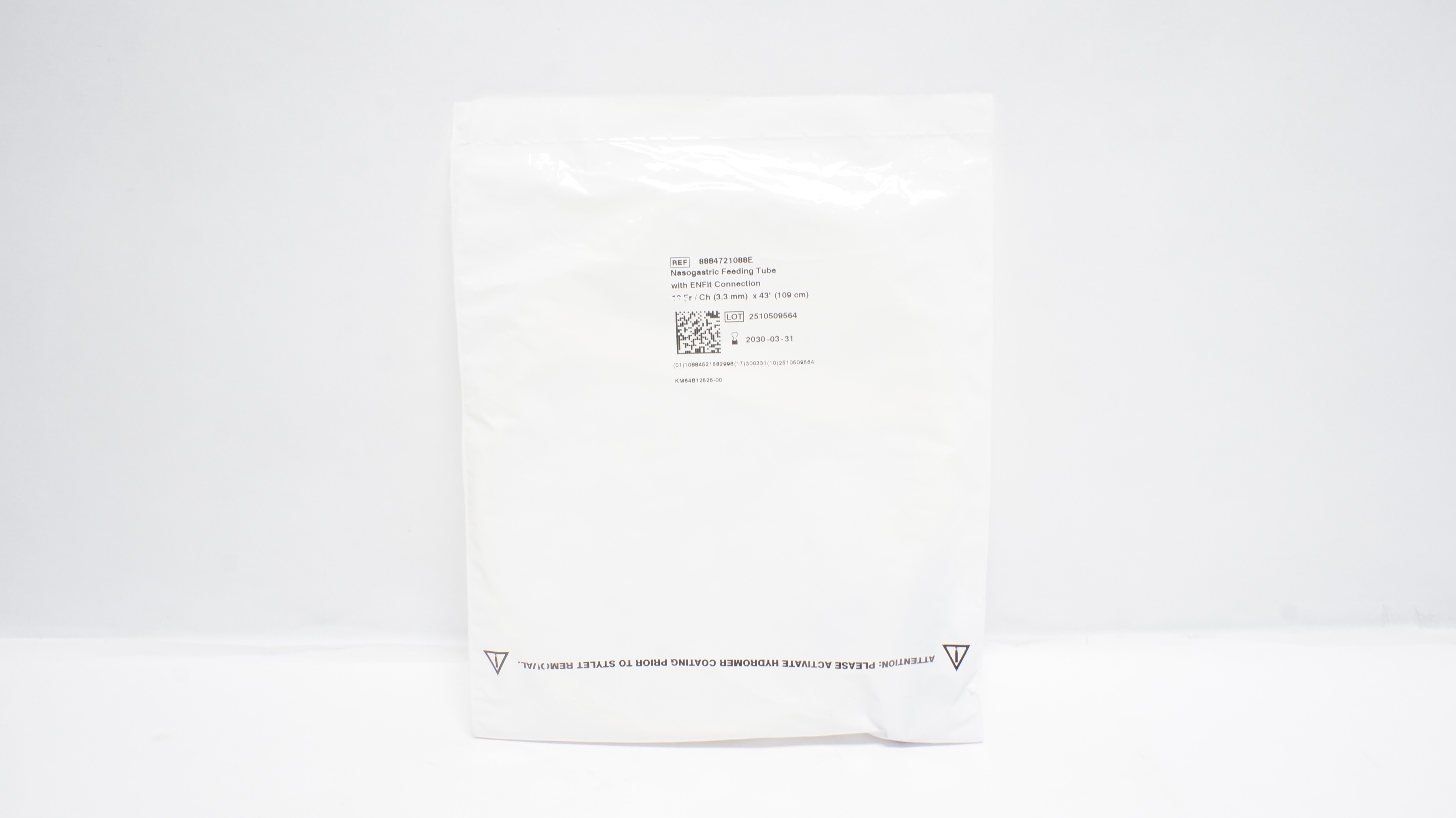 8884721088E Nasogastric Feeding Tube W/Enfit Connection 10Fr/Ch x 43In