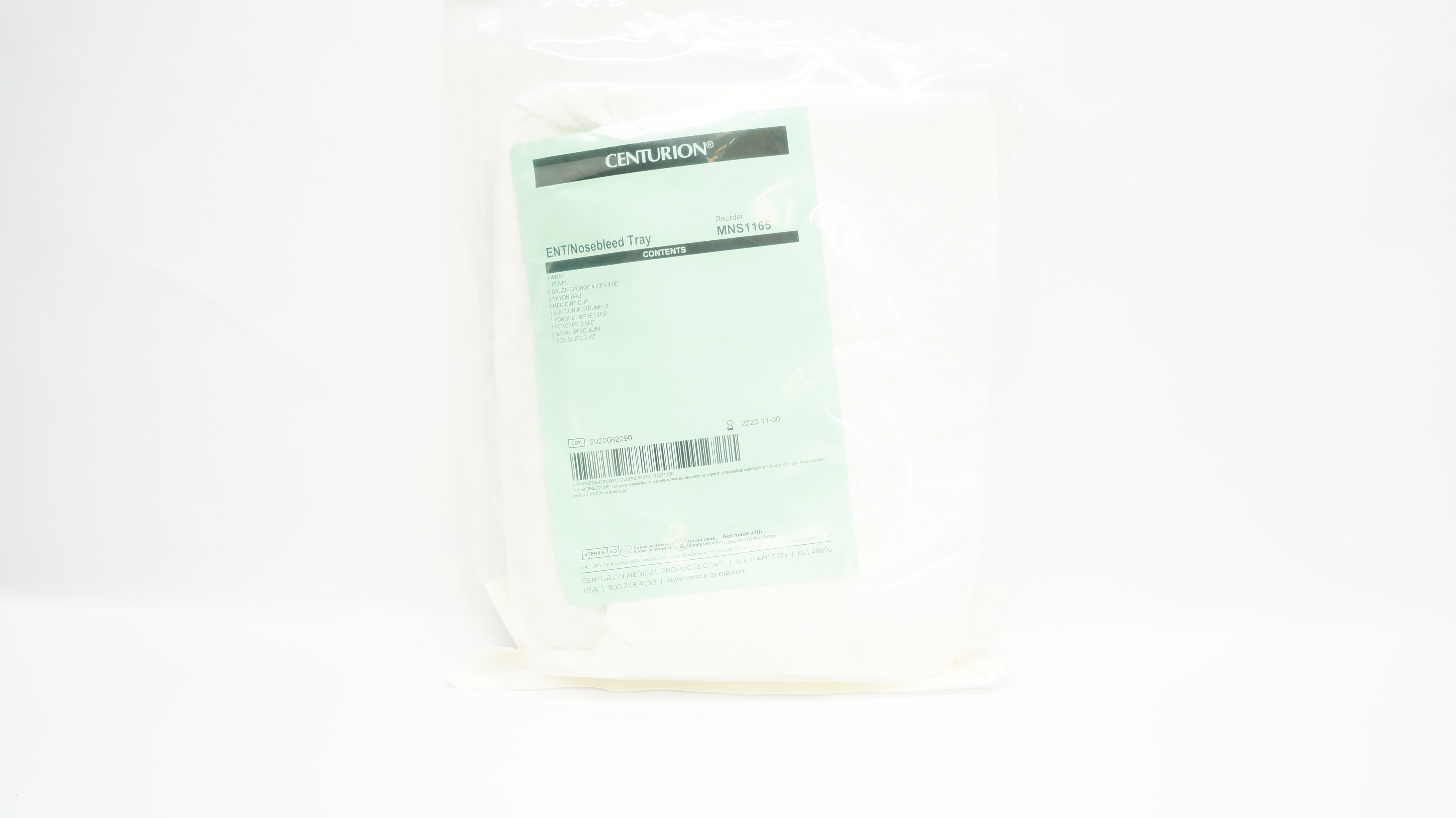 Centurion MNS1165 ENT/Nosebleed Tray