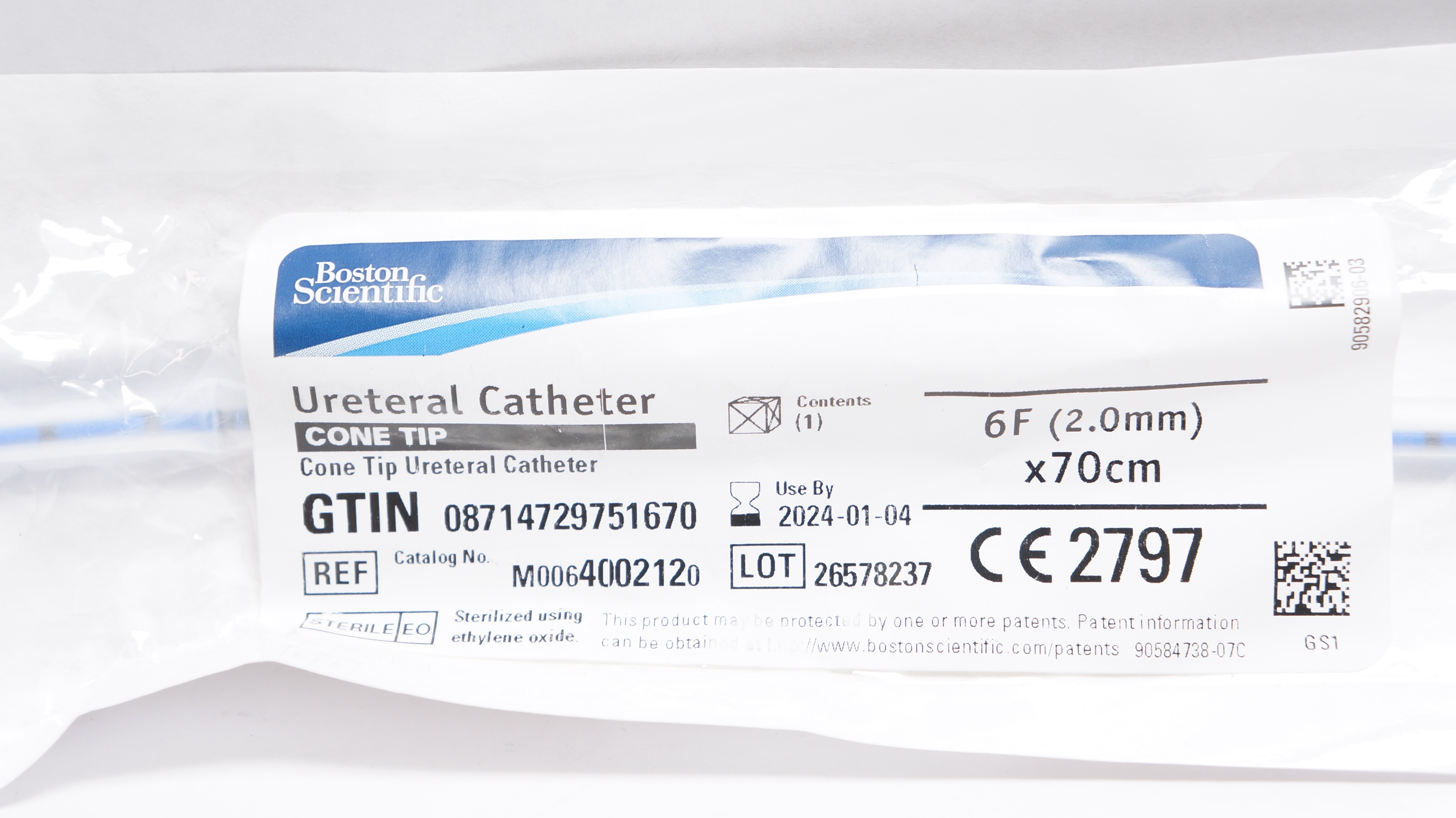 Boston Scientific M0064002120 Cone Tip Ureteral Cath. 6F x 70cm (x)