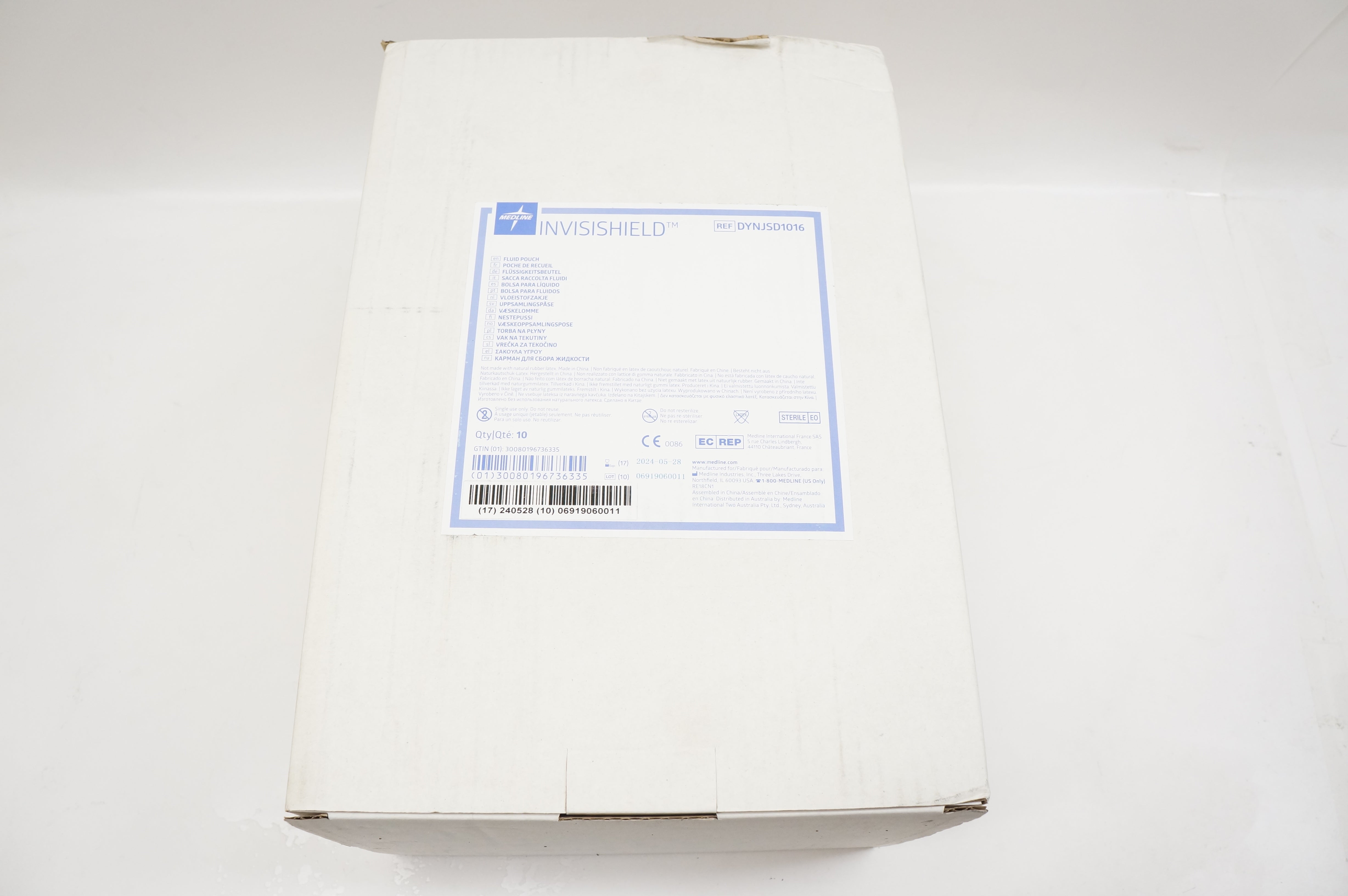 Medline DYNJSD1016 Infisishield Fluid Pouch - Box of 10