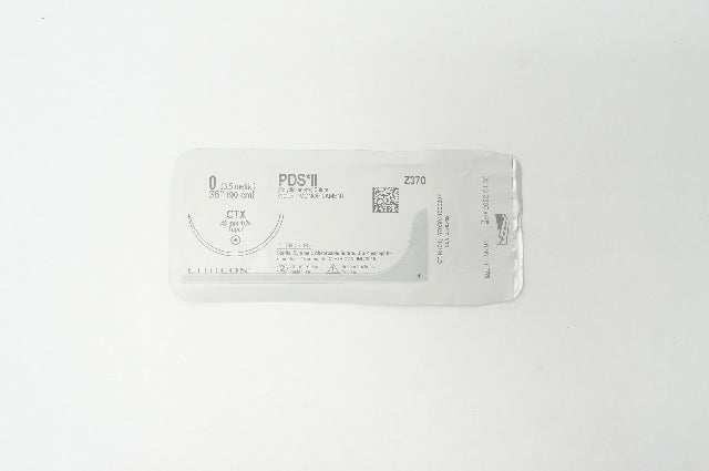 Ethicon Z370 0 PDS II Polydioxanone Sterile Stre CTX 48mm 1/2c Taper, 36inch (x)