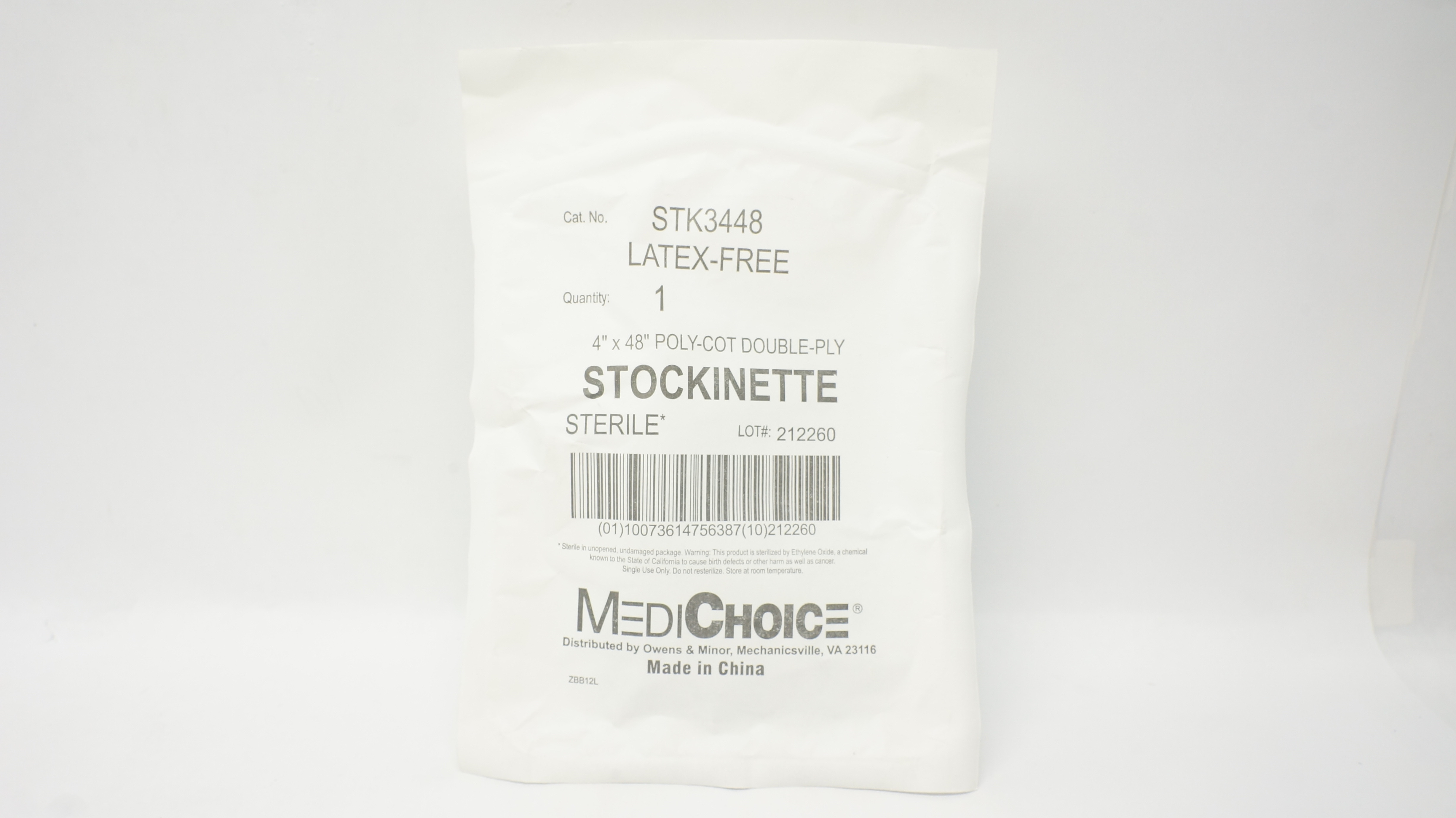 MediChoice STK3448 Poly-Cot Double-Ply Stockinette 4 inch x 48 inch