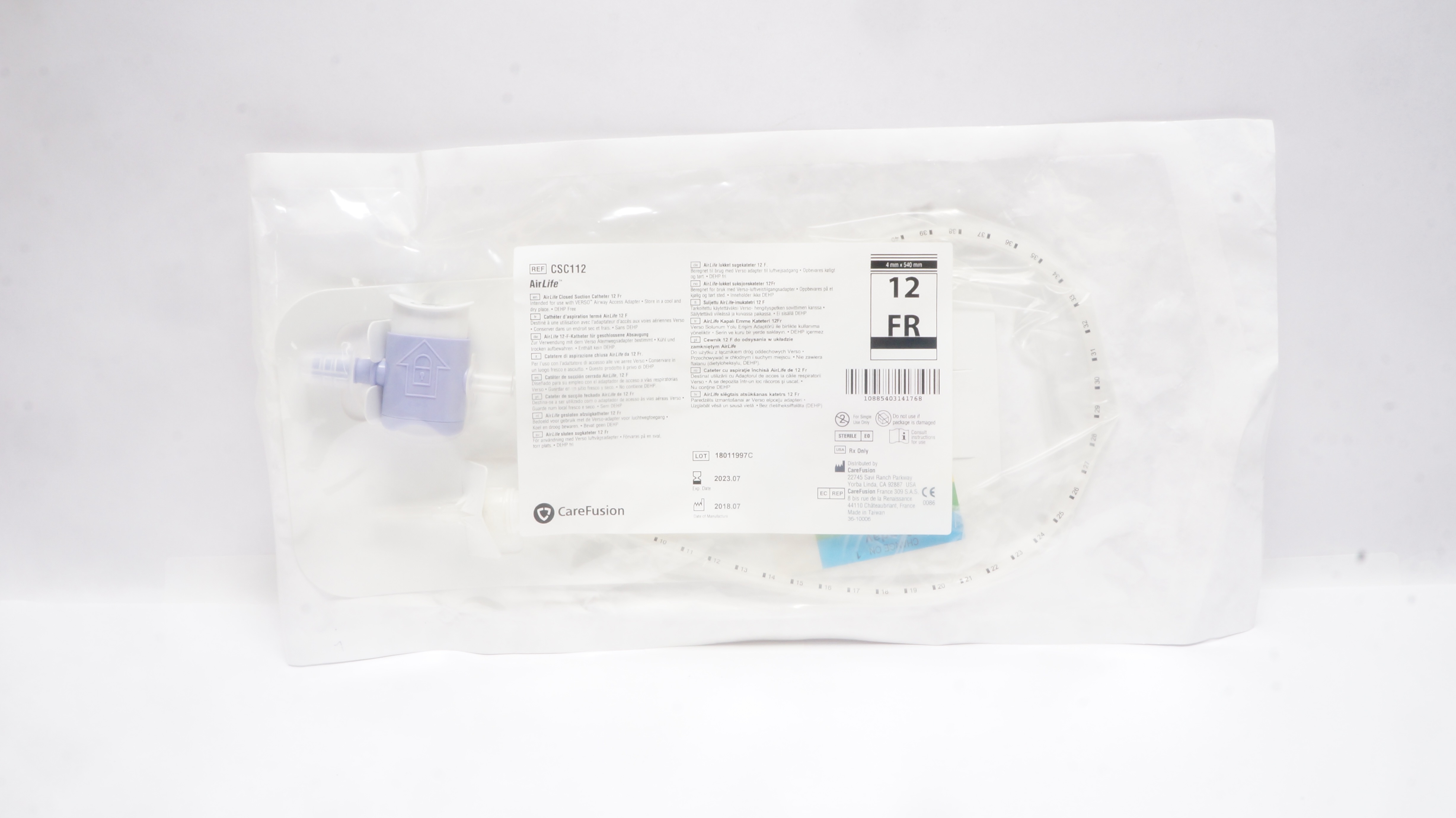 CareFusion CSC112 AirLife Closed Suction Cath. 12 Fr (x)