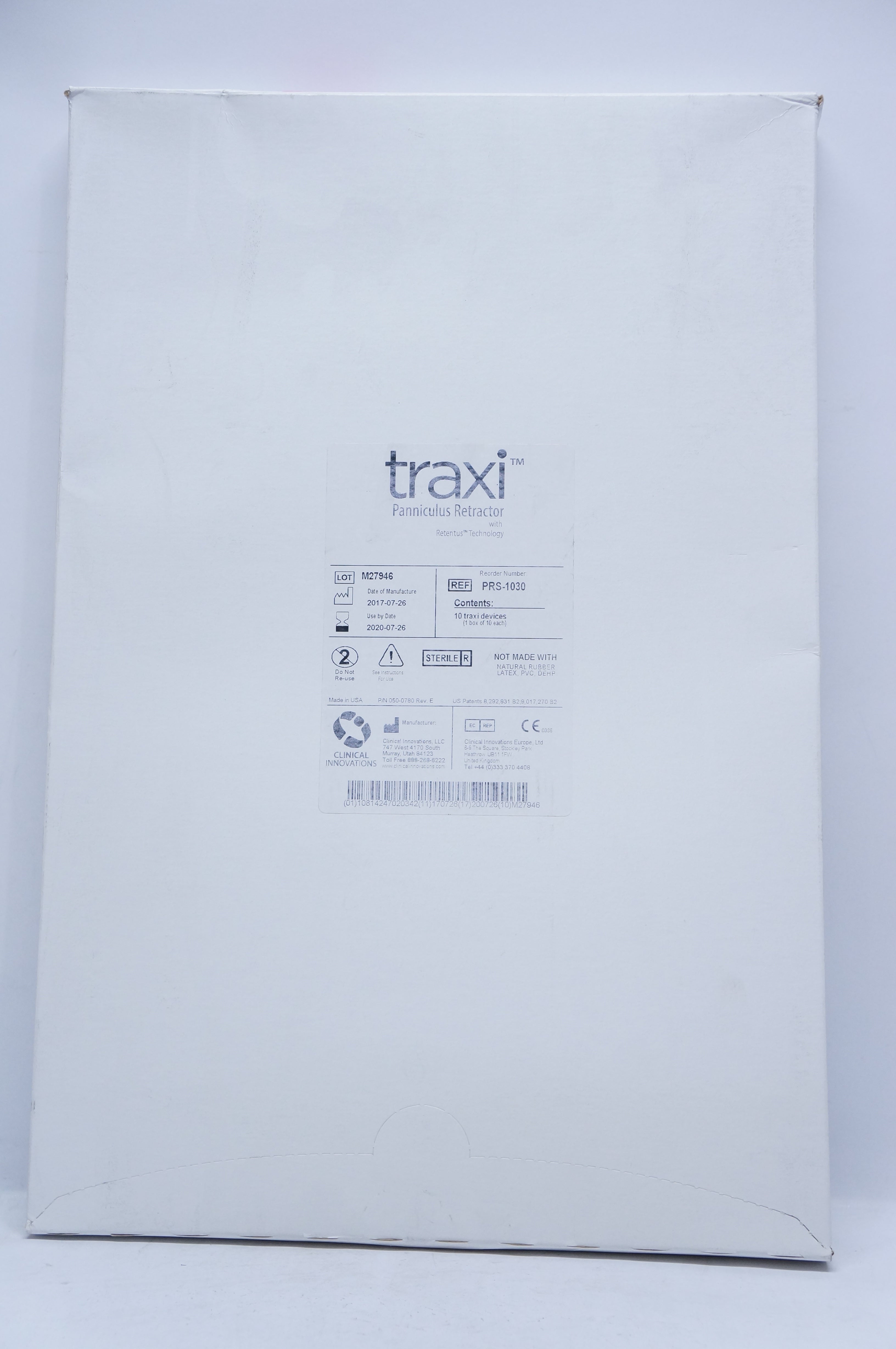 Clinical Innovations PRS-1030 Traxi Panniculus Retractor - Box of 10