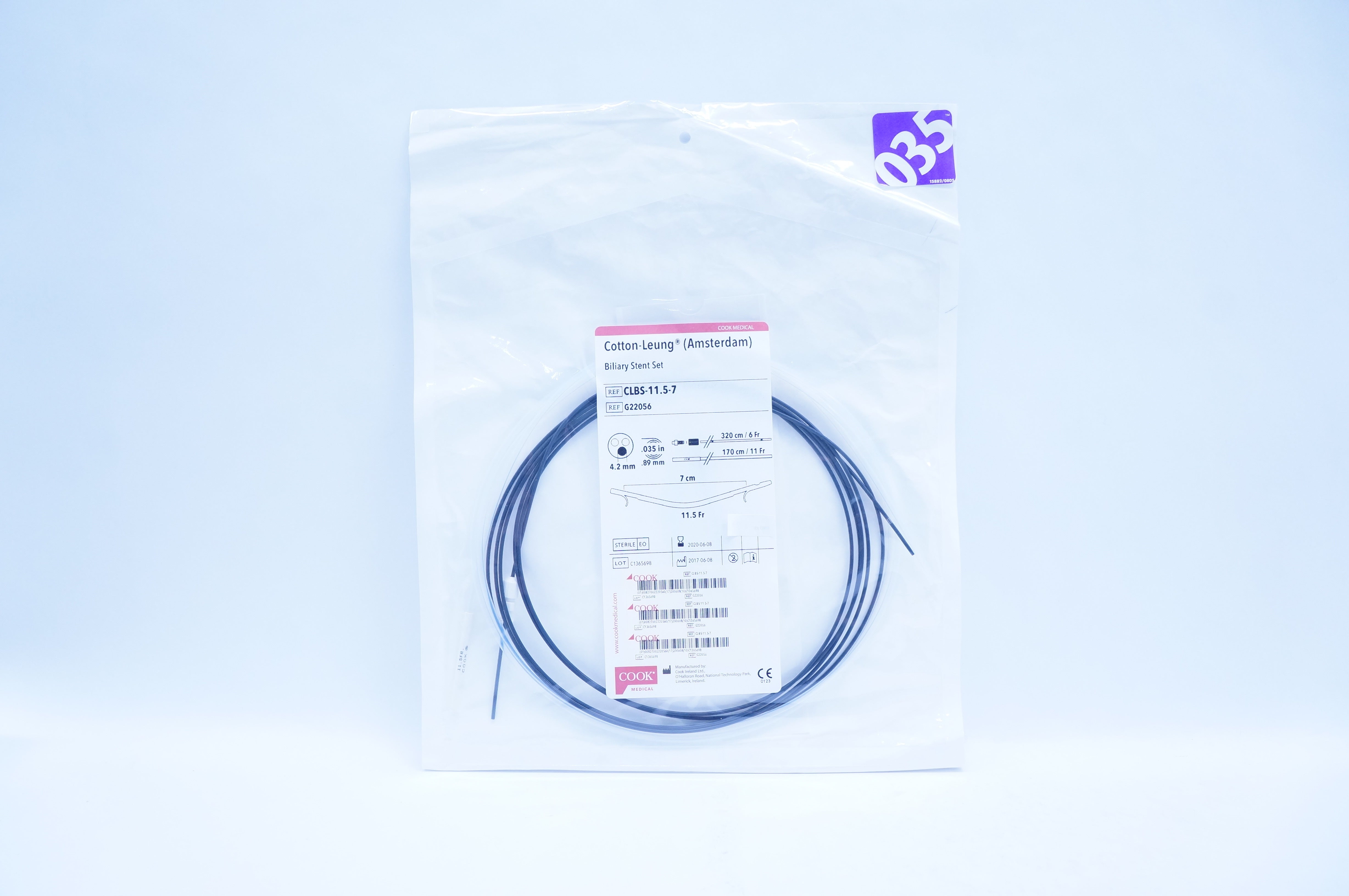 Cook Medical G22056 Cotton-Leung Biliary Stnt Set 11.5 Fr. x 7cm (x)