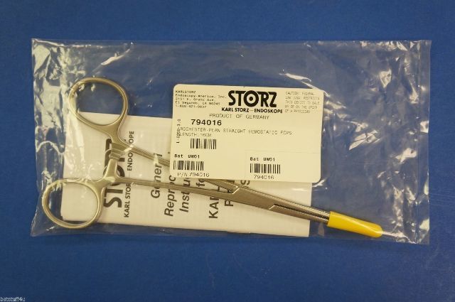 Karl Storz 794016 Rochester-Pean Straight Hemostatic Forceps, Length 16cm