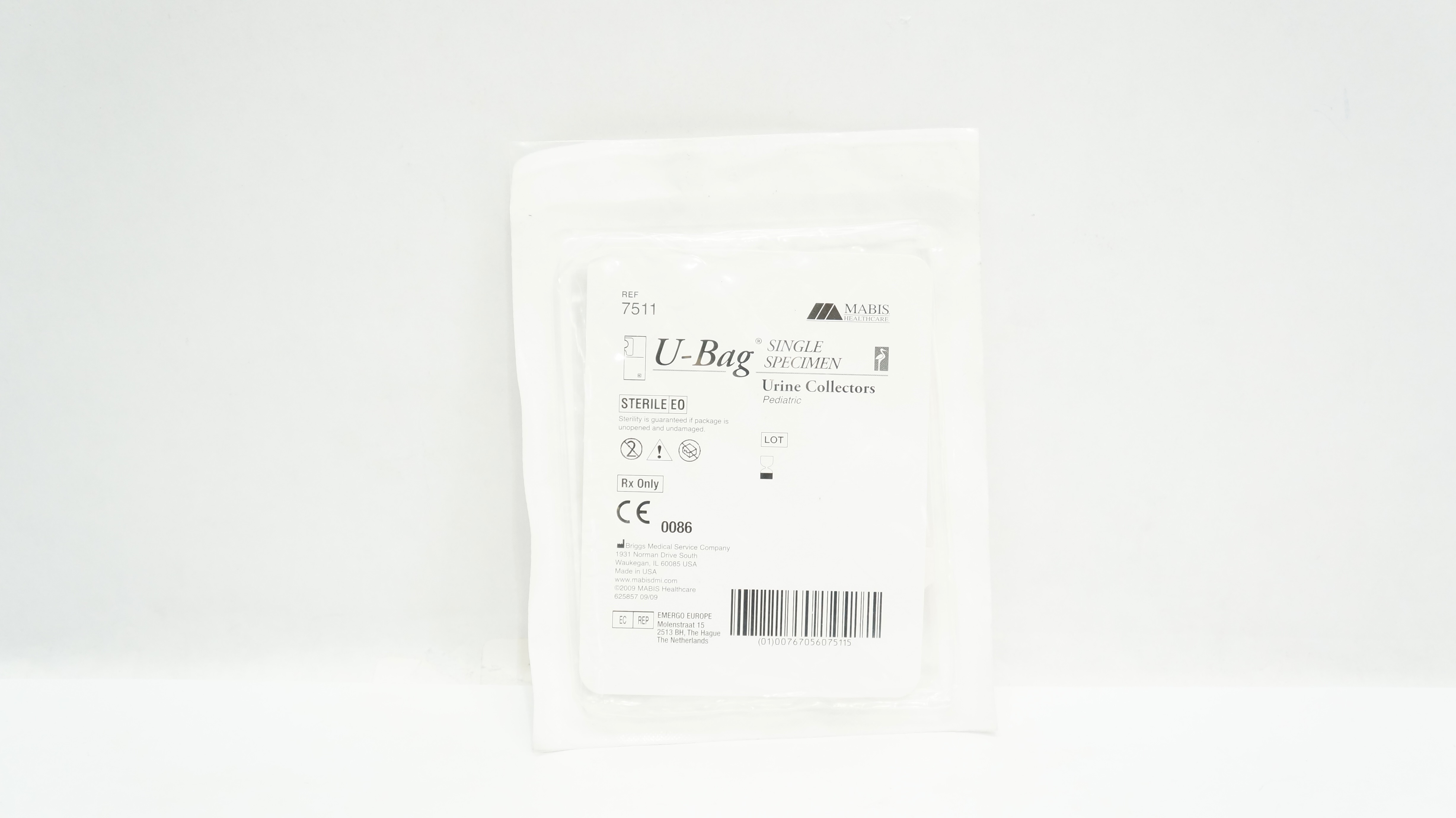 Briggs Medical 7511 Mabis U-Bag Single Specimen Urine Collectors, Pediatric (x)