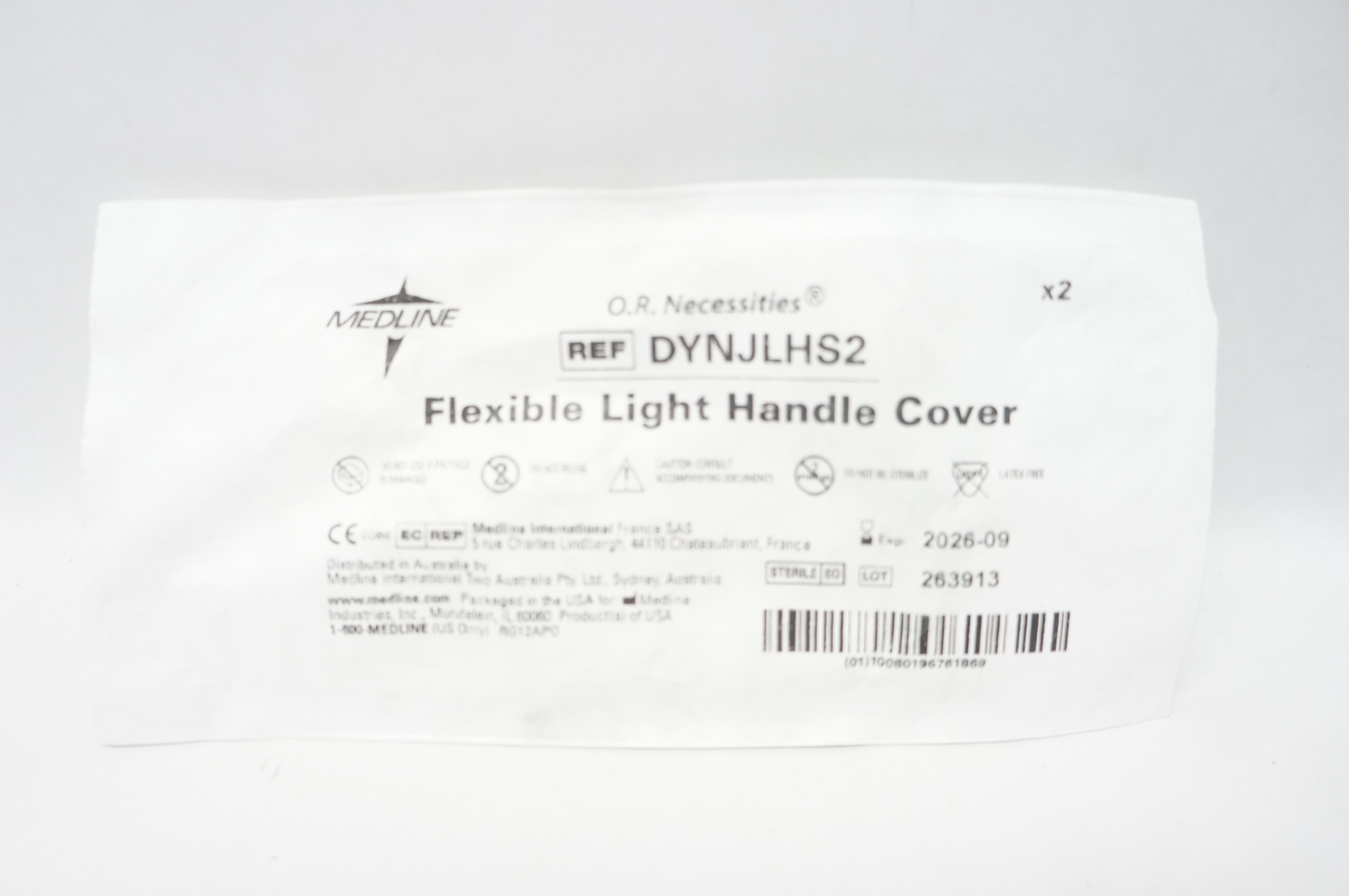 Medline DYNJLHS2 Flexible Light Handle Cover Pack of 2