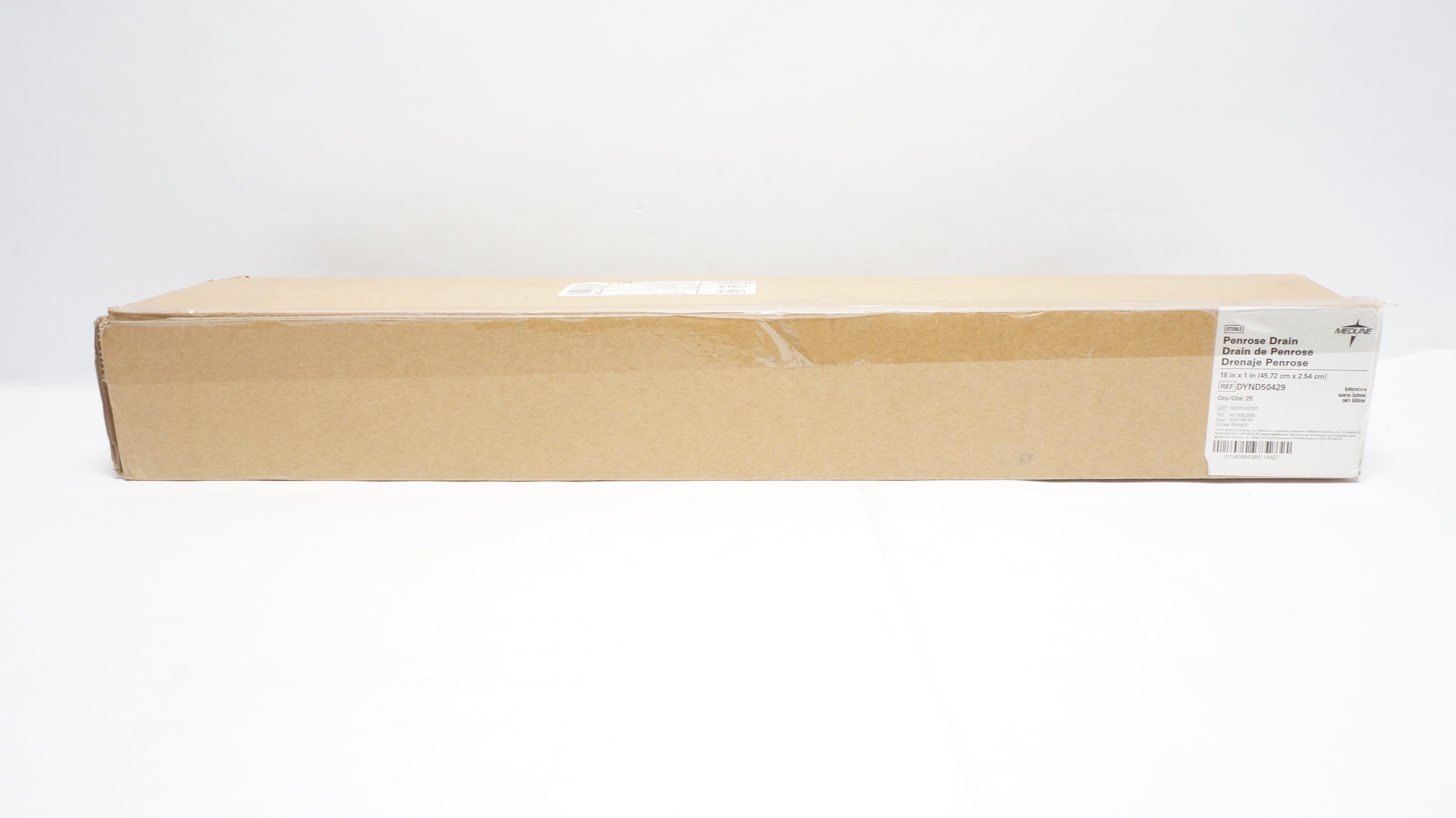 Medline DYND50429 Penrose Drain X-Ray Opaque 18 x 1in - Box of 25 (x)
