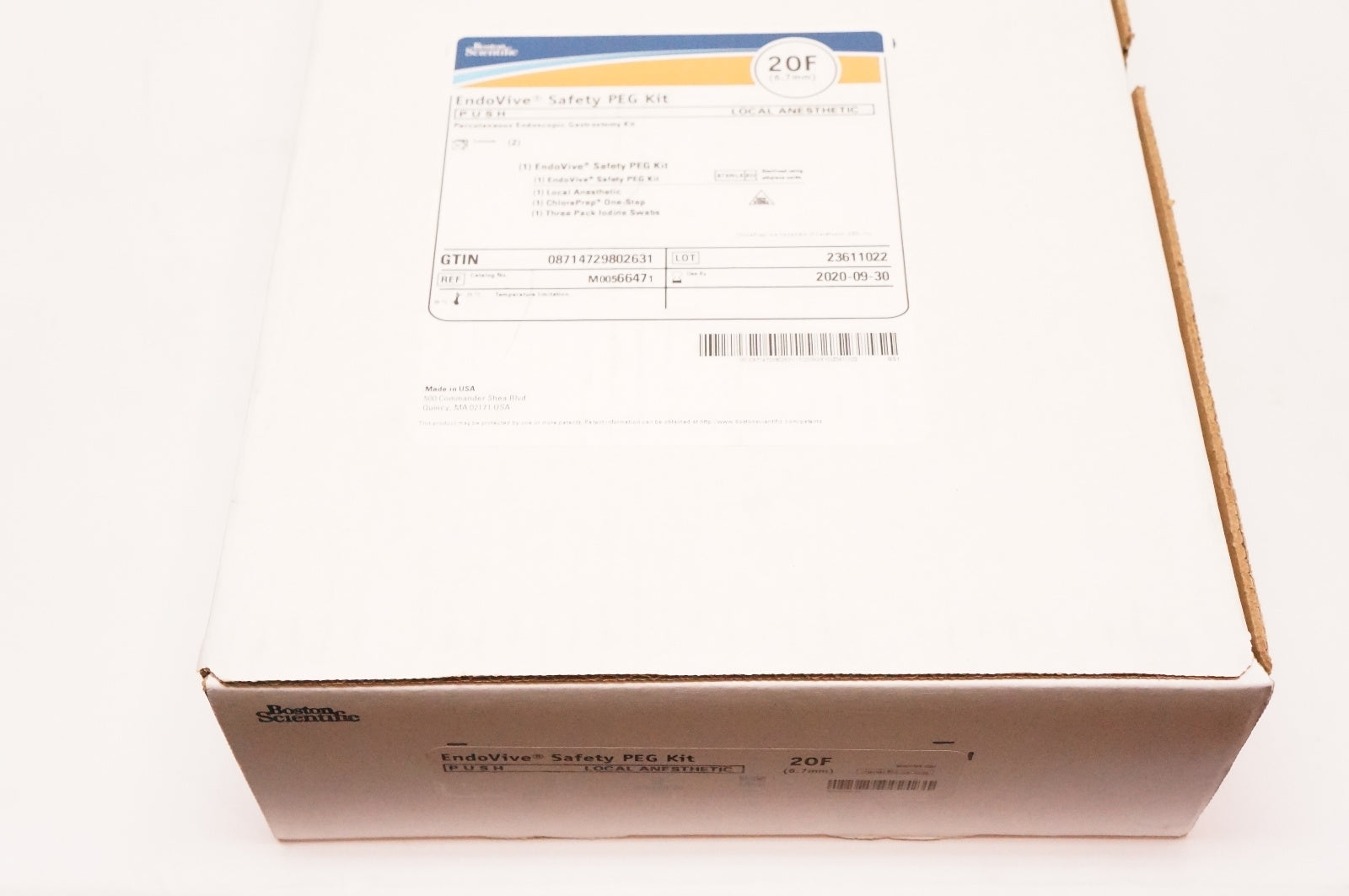 Boston Scoentific 6647 EndoVive Safety PEG Kit 20F - Box of 2
