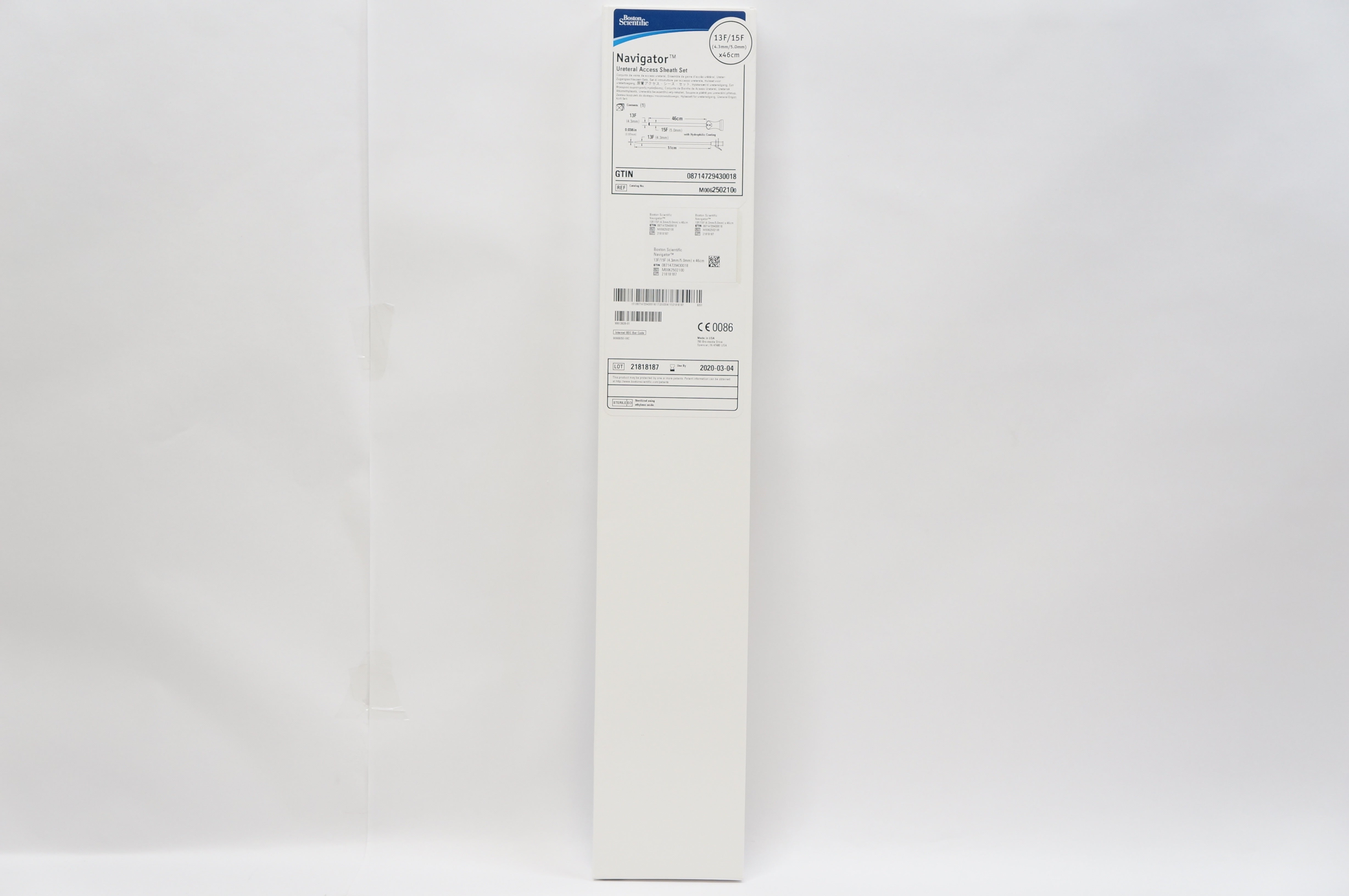 Boston Scientific M0062502100 Navigator Uret. Access Sheath Set,13F/15Fx46cm (x)