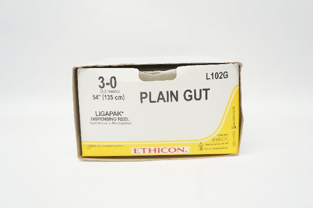 Ethicon L102G  3-0 Plain Gut Ligapak Dispensing Reel 54inch - Box of 12