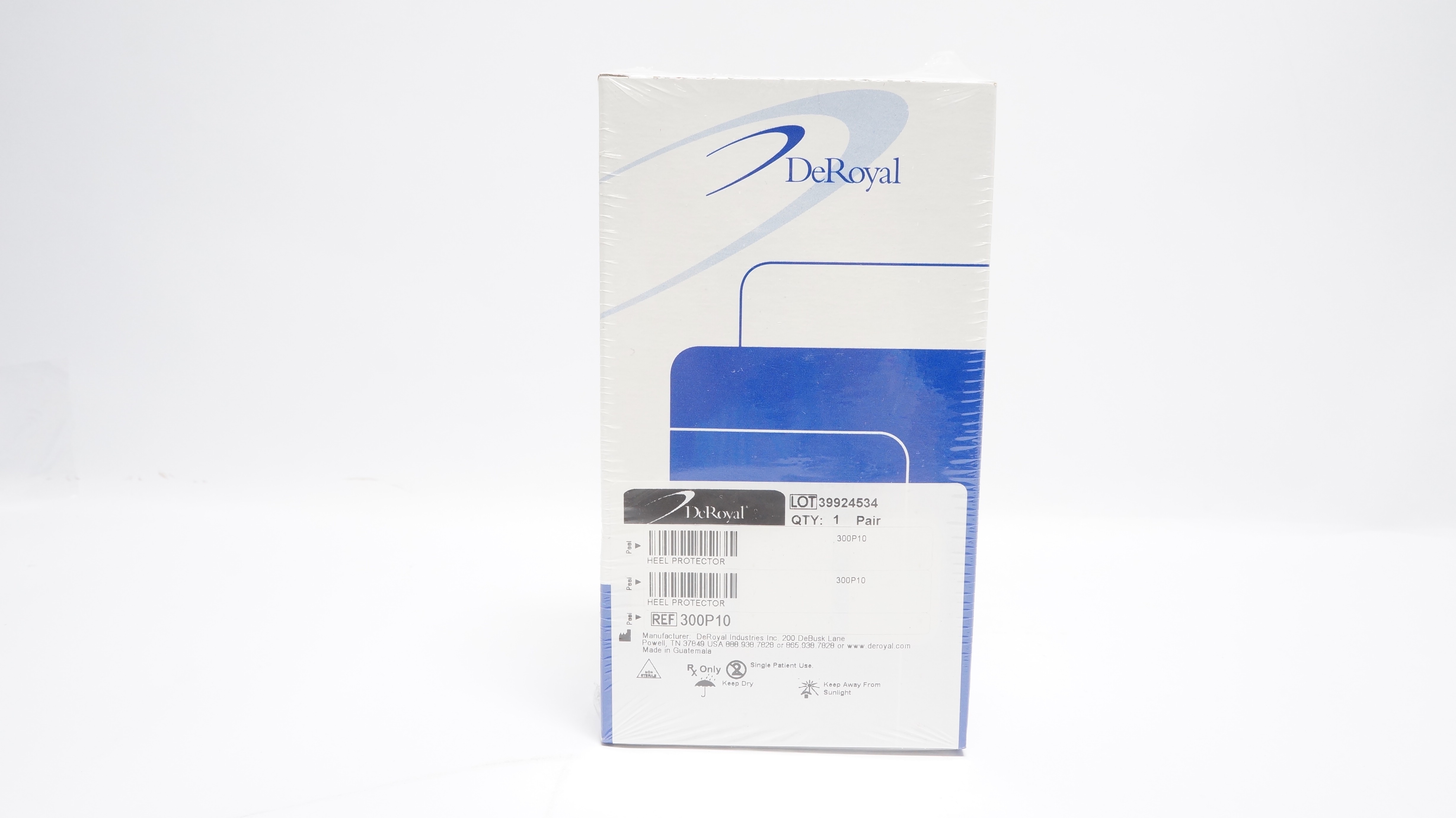 DeRoyal 300P10 Heel Protector Polyfiber Universal 1 Pair