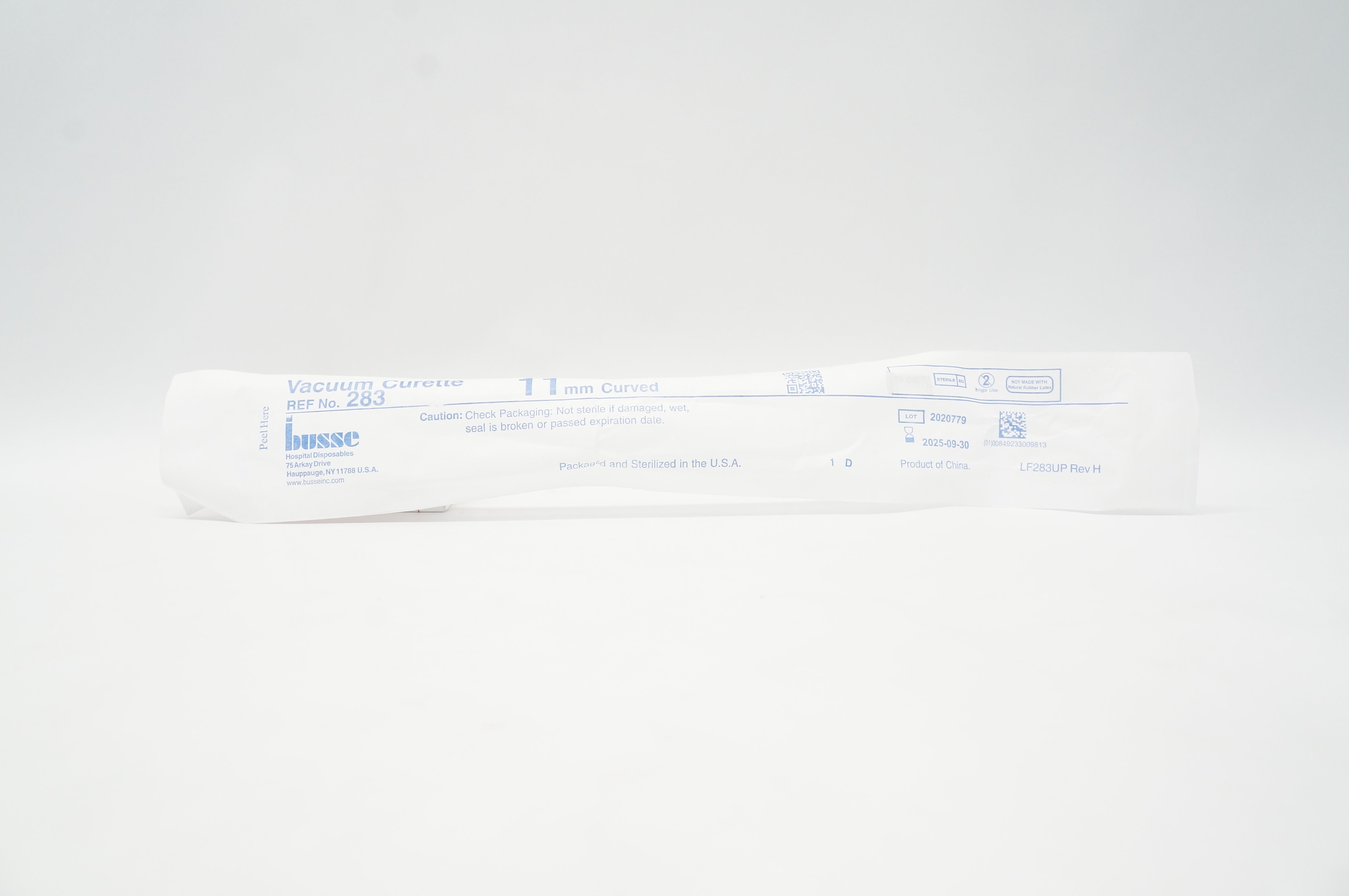 Busse 283 Vacuum Curette 11cm Curved