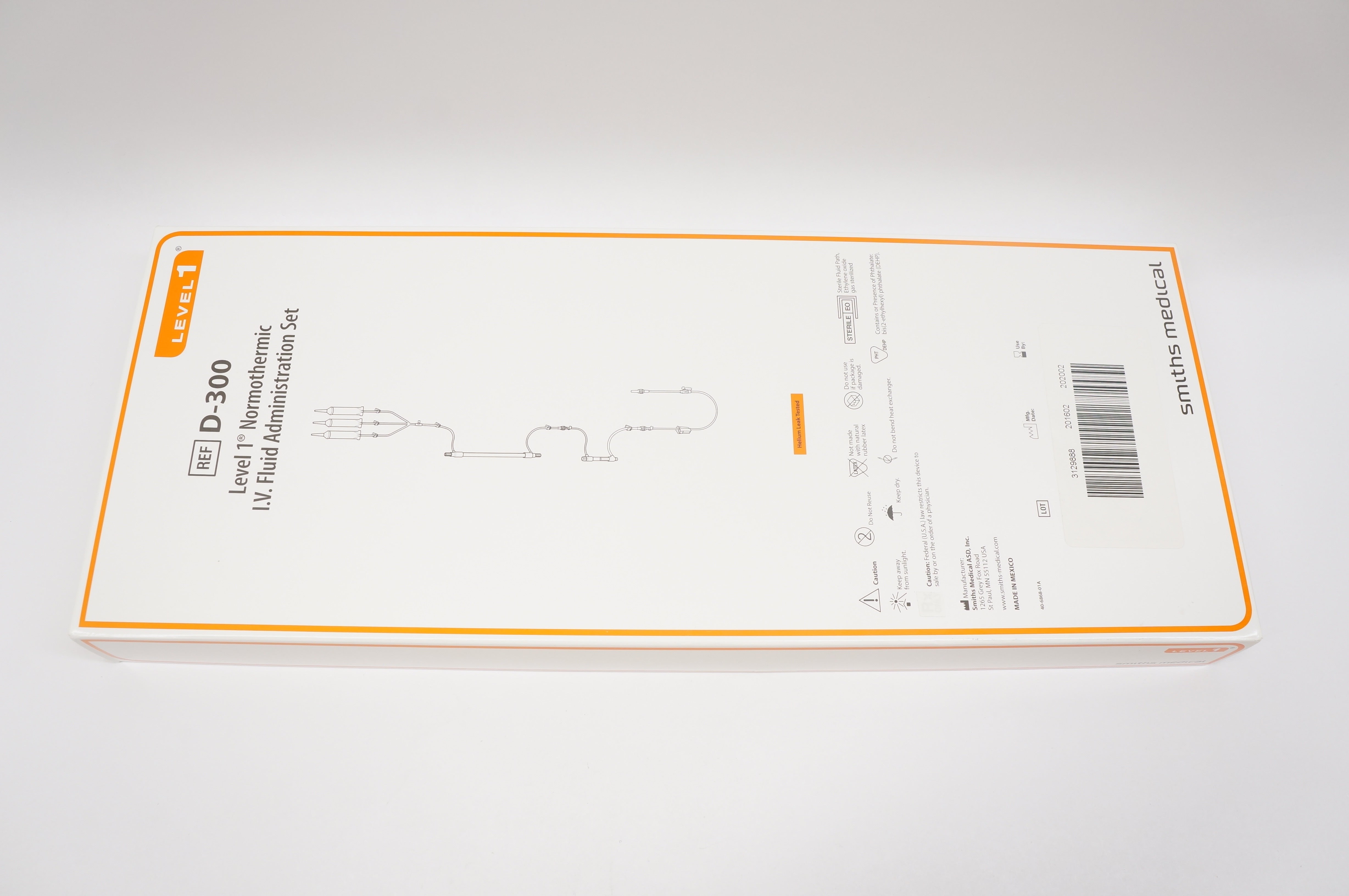 Smiths Medical D-300 Level 1 Normothermic IV Fluid Administration Set (x)