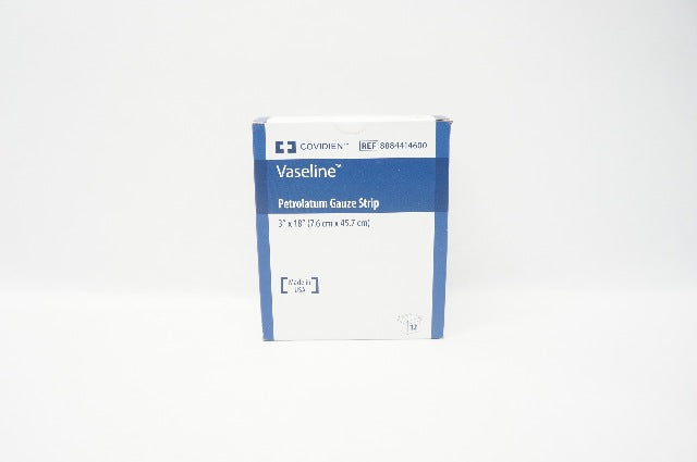 Covidien 8884414600 Vaseline Petrolatum Gauze Strip 3inch x 18inch - Box of 12