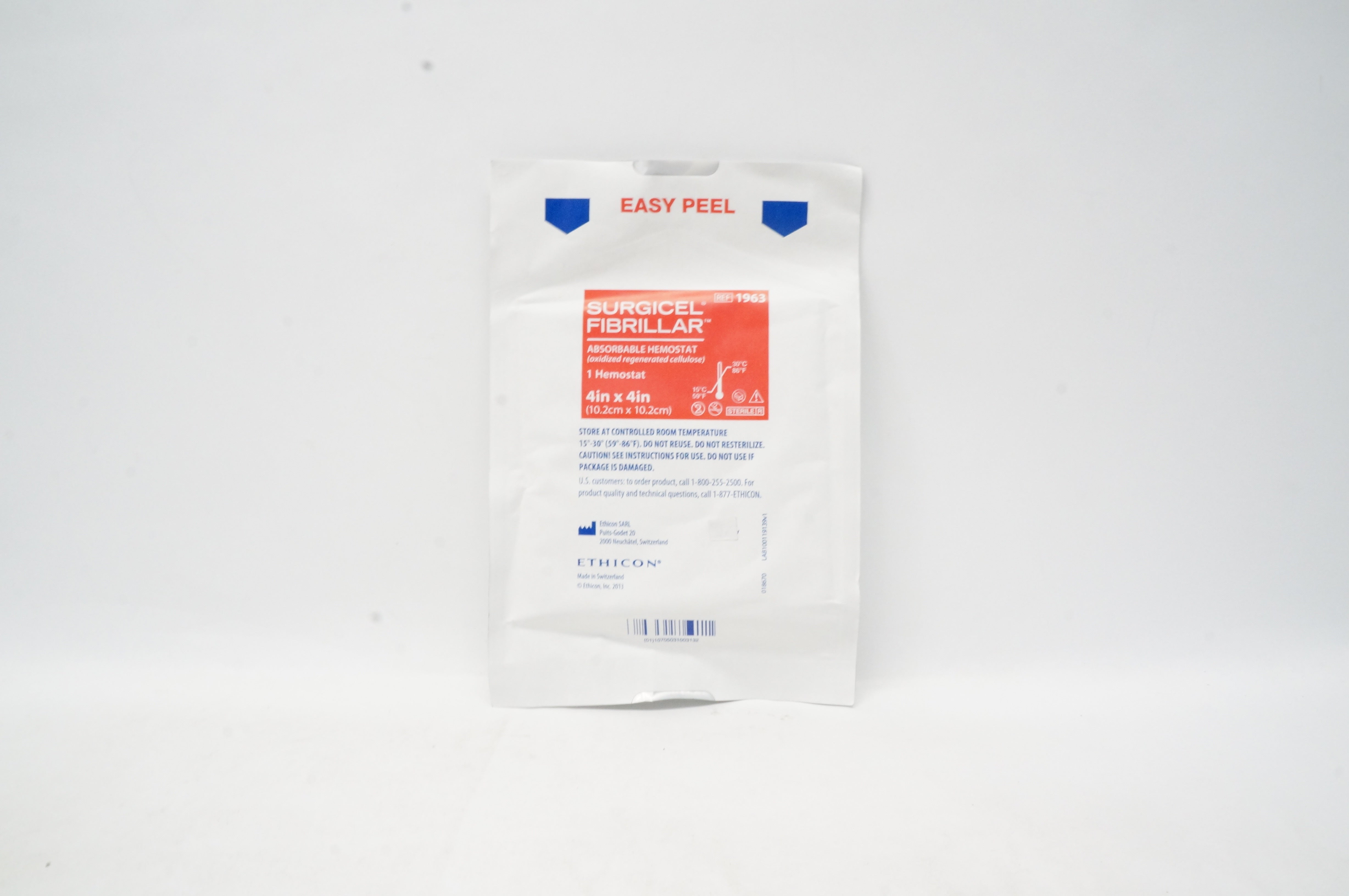 Ethicon 1963 Surgicel Fibrillar Absorbable Hemostat 4 inch x 4 inch