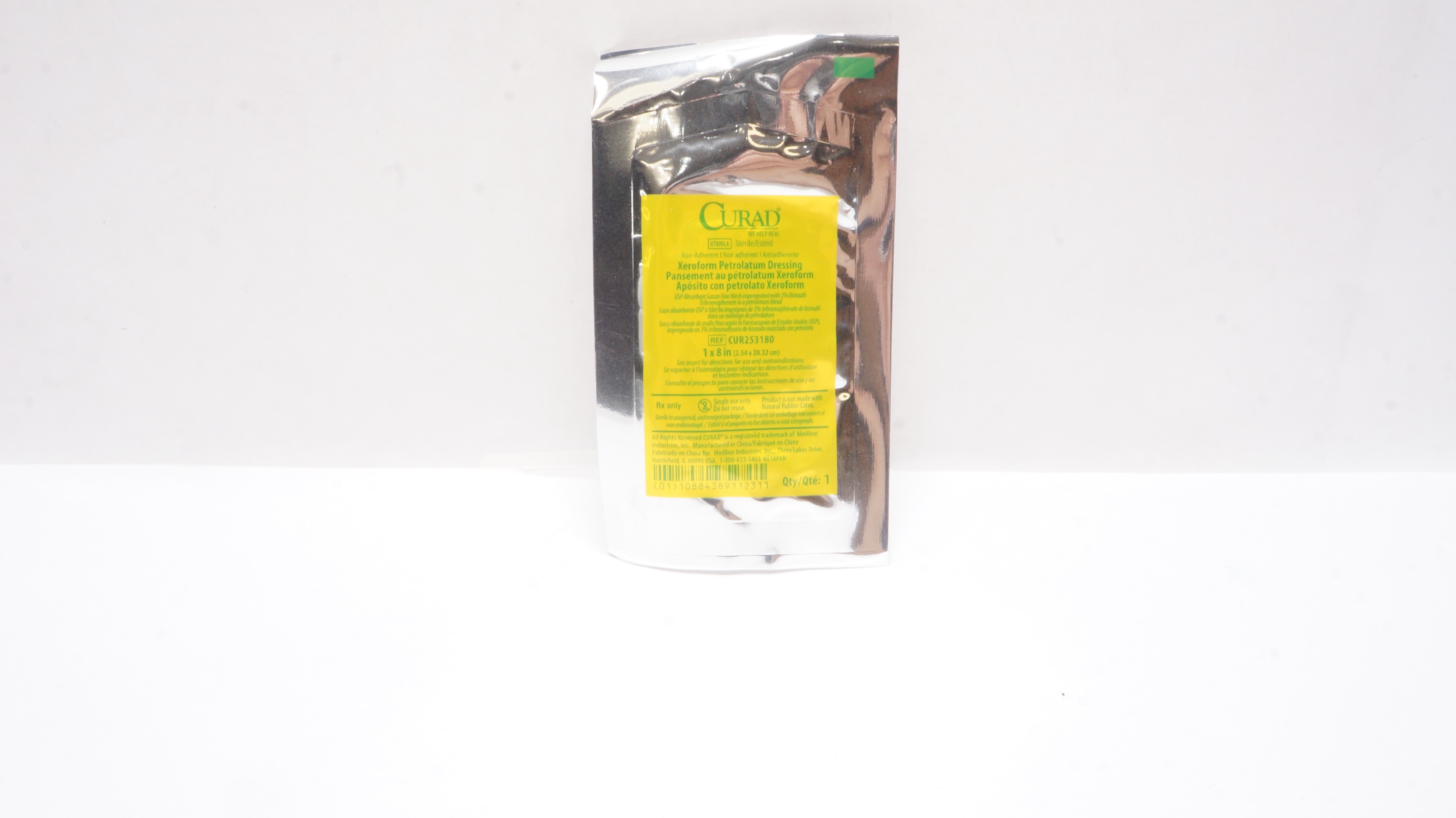 Curad CUR253180 Xeroform Petrolatum Dressing 1inch x 8inch