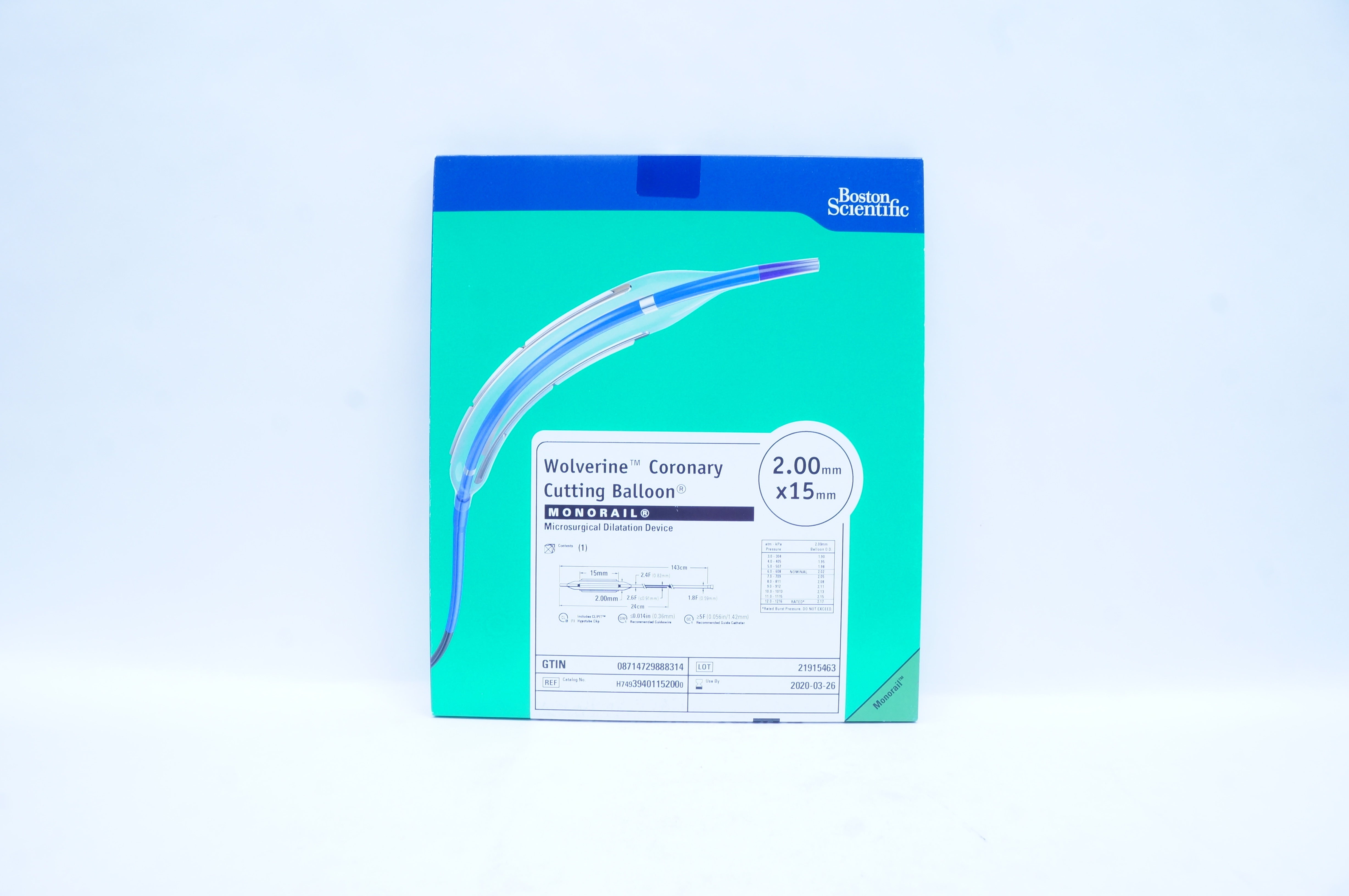 Boston Scientific 3940115200 Wolverine Coronary Cutting Balloon2mmx15mm (x)