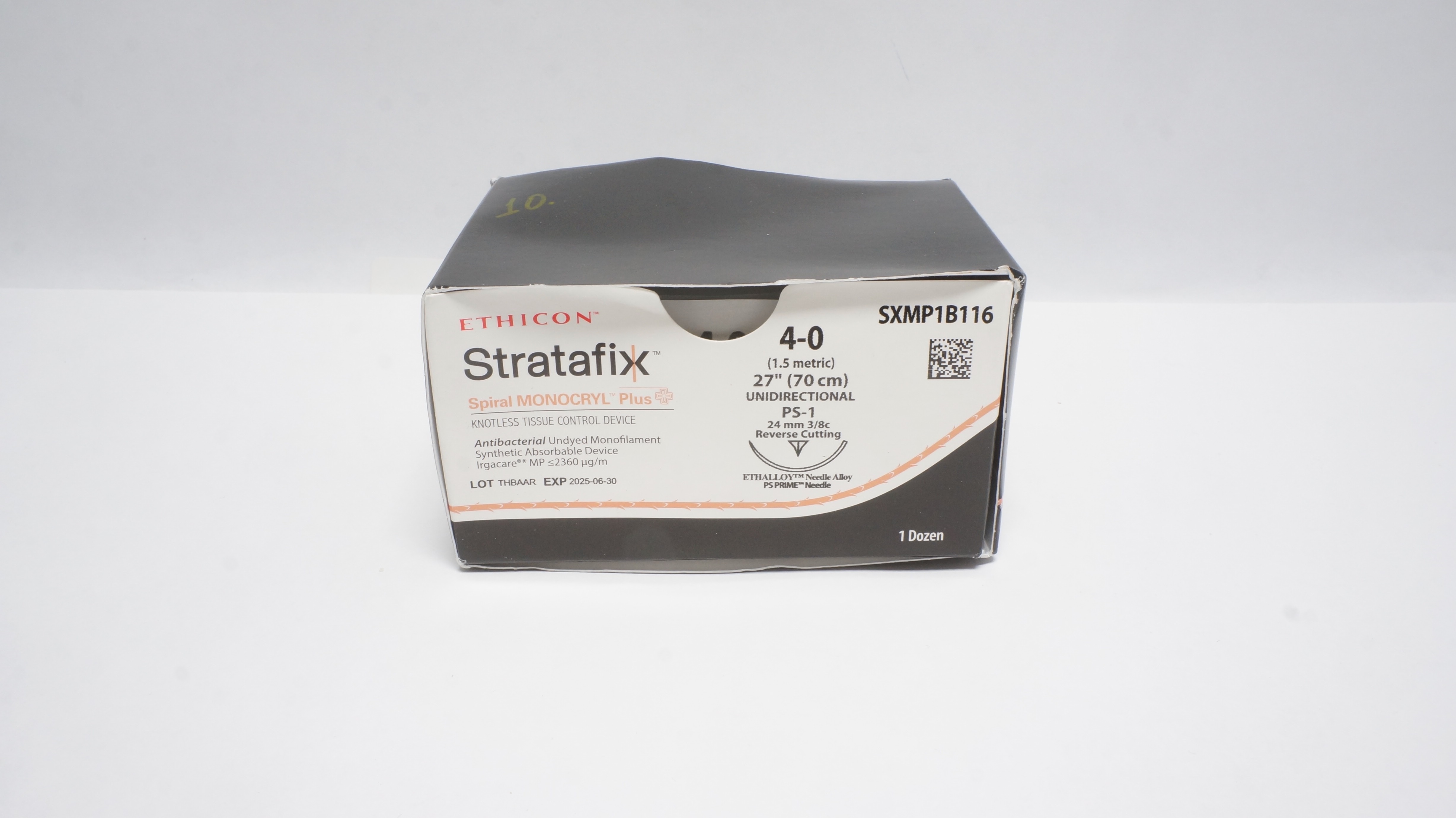 Ethicon SXMP1B116 4-0 STRATAFIX Monocryl Plus PS-1 24mm 3/8c, 27in (x)-Box of 10