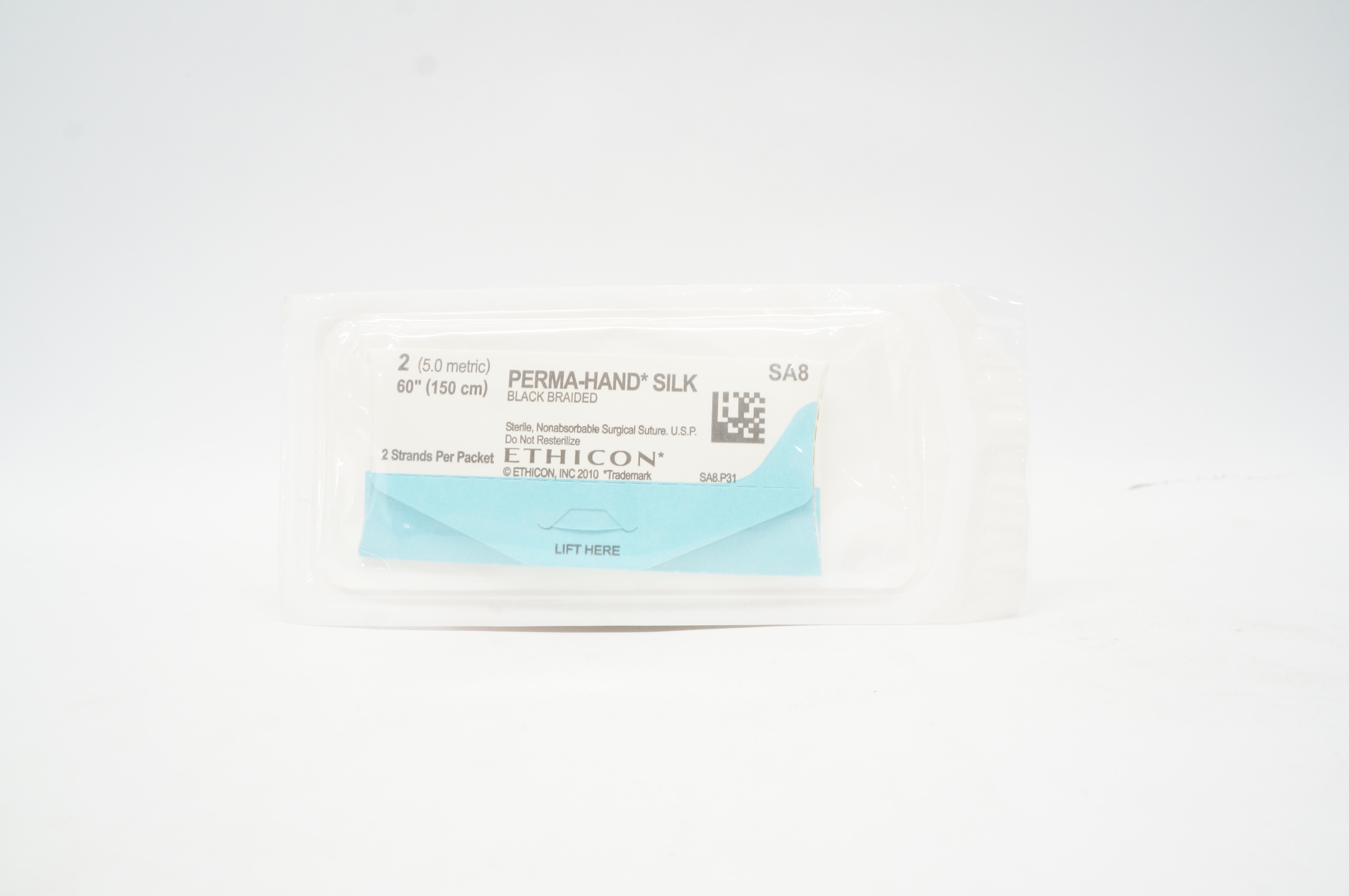 Ethicon SA8 2 Perma-Hand Silk, Black Braided Surgical Stre 60 inch