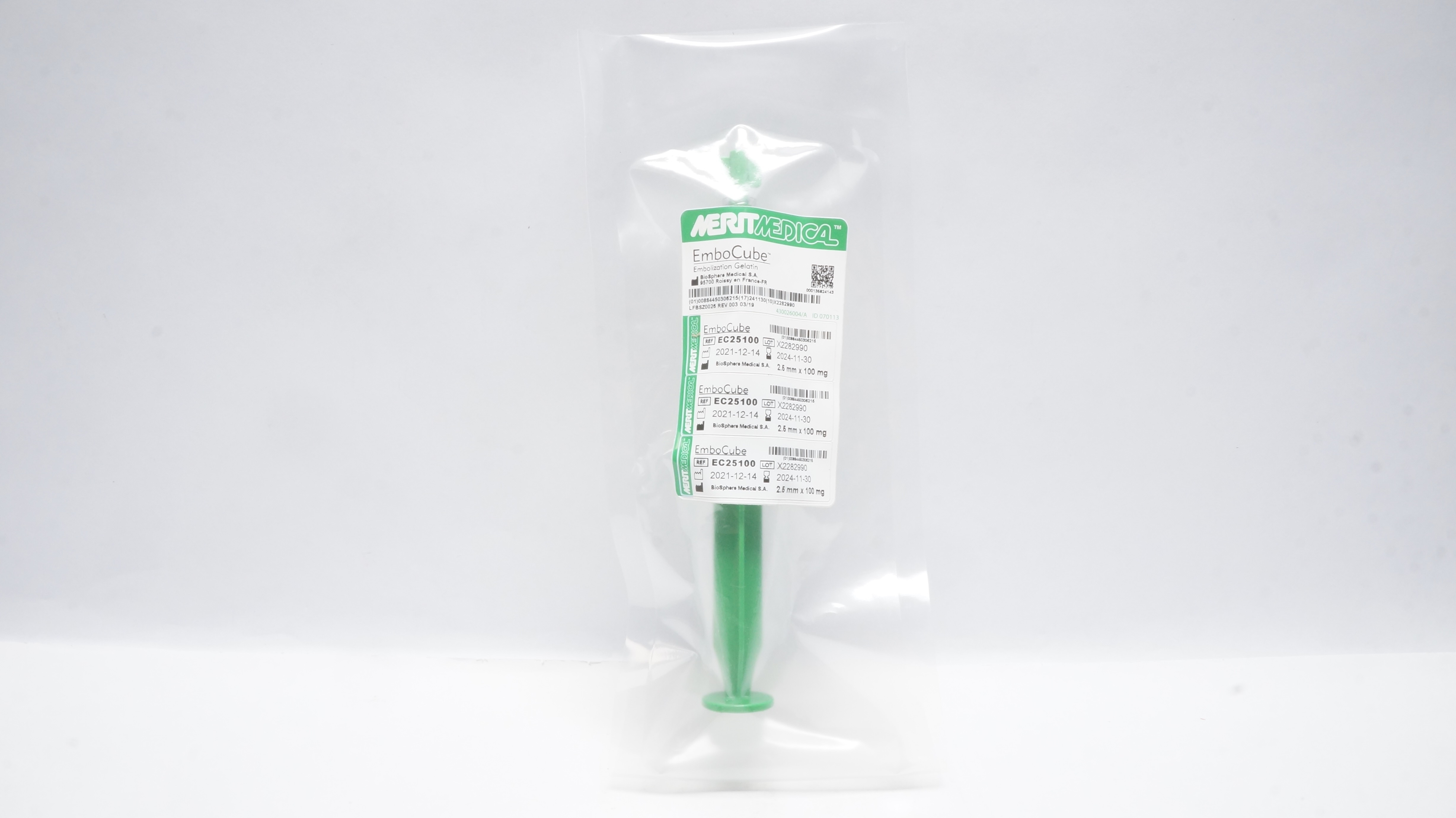 Merit Medical EC25100 EmboCube Embolization Gelatin 2.5mm x 100mg (x)