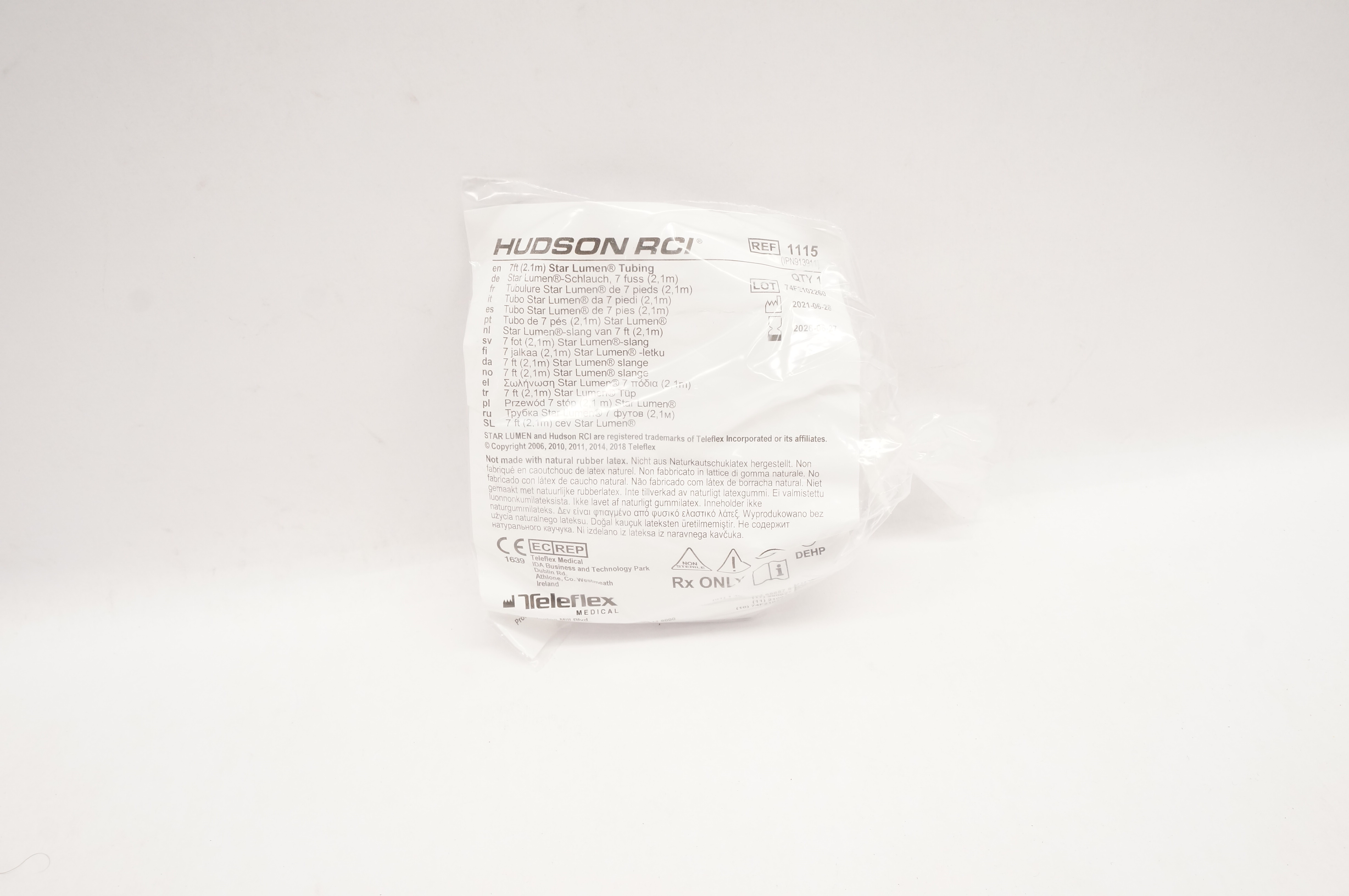 Teleflex 1115 Hudson RCI Star Lumen Tubing 7ft.