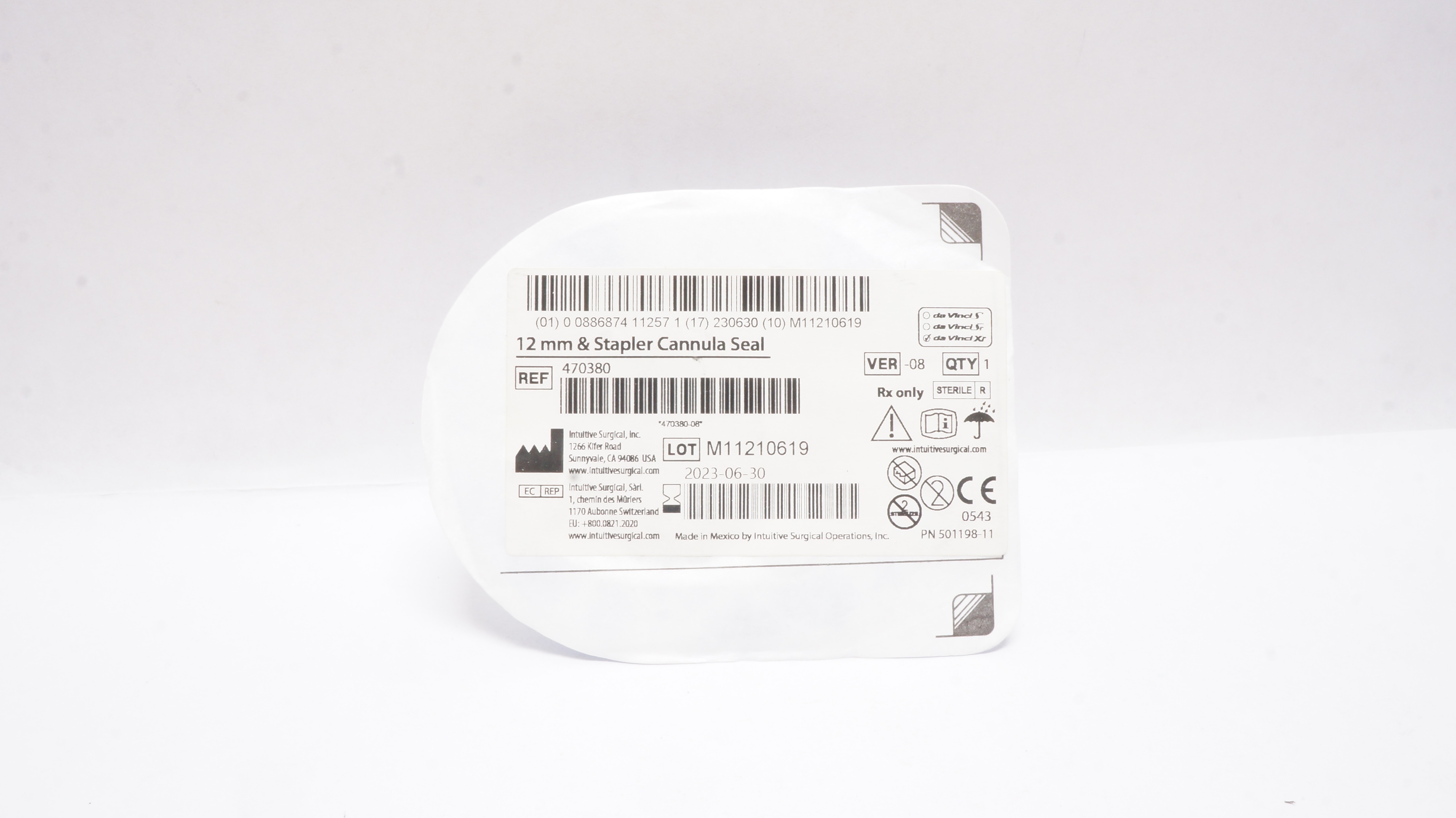 Intuitive Surgical 470380 Stapler Cannula Seal 12mm
