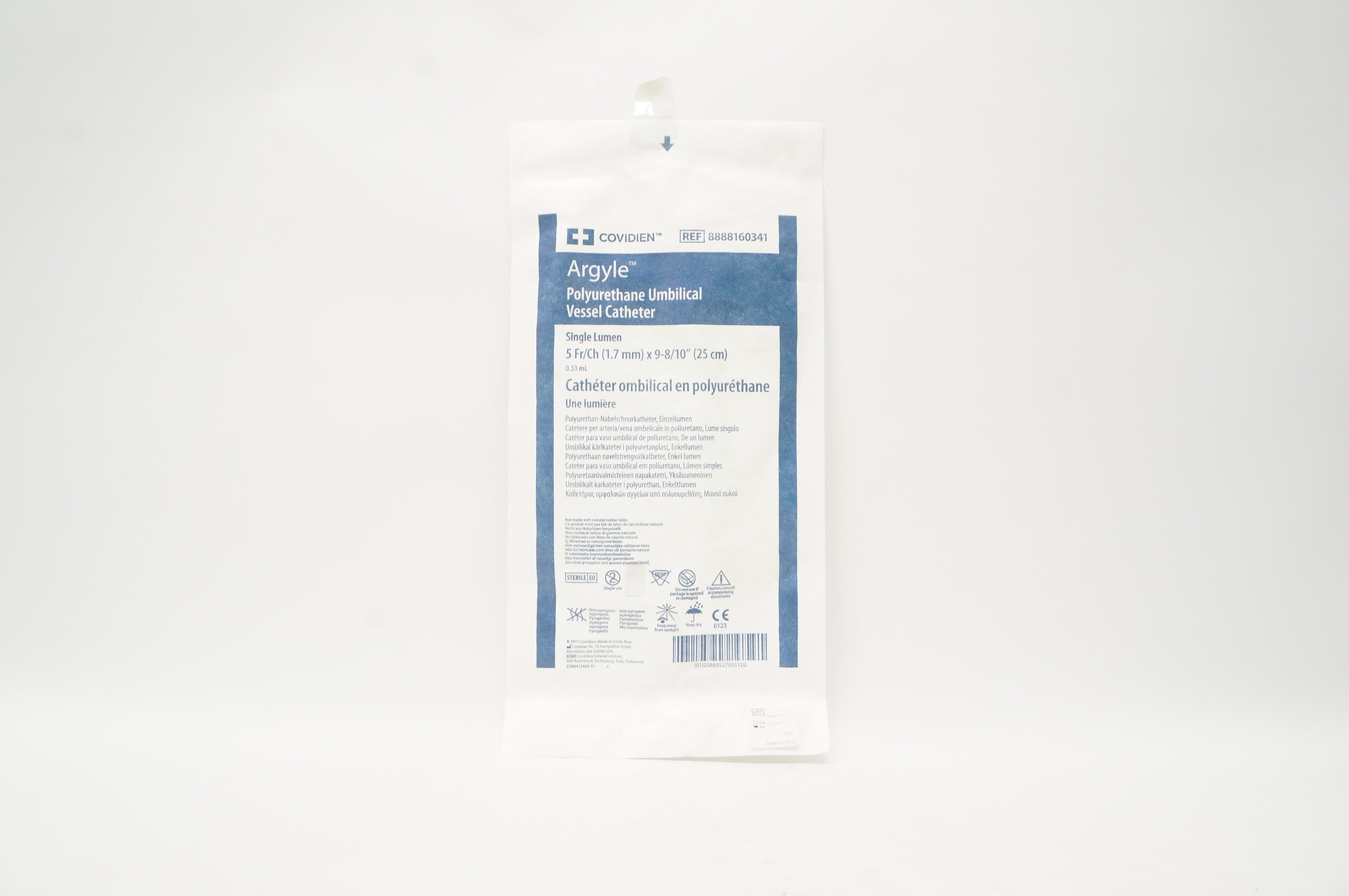 Covidien 8888160341 Polyurethane Umbilical Vessel Cath. 5Fr. x 9-8/10in. (x)
