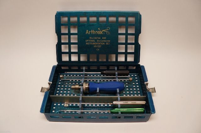 Arthrex AR-1327 Bio-Fastak & Bio Cockscrew Intrument Set ~ Complete