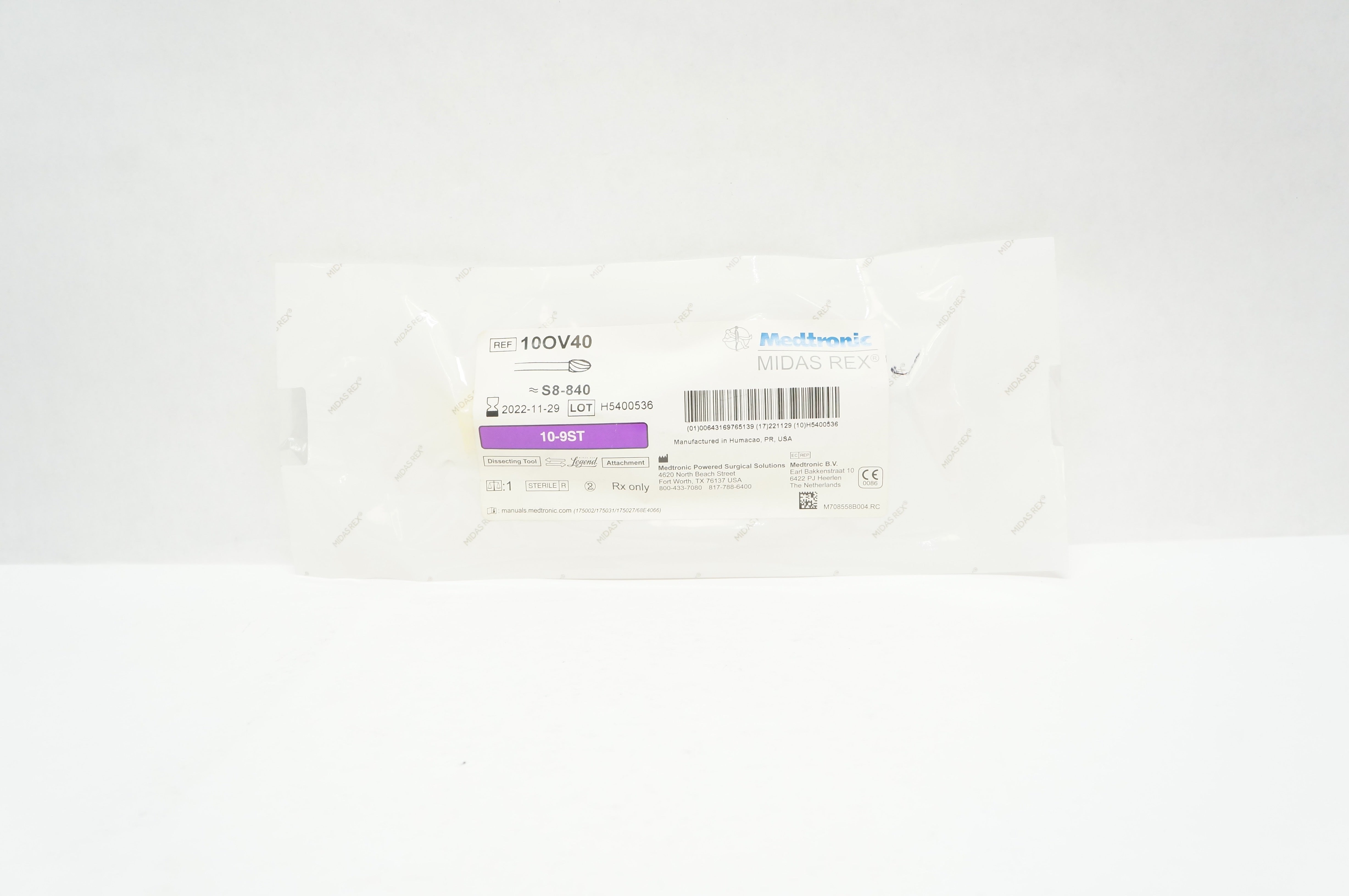 Medtronic 10OV40 Midas Rex S8-840 Dissecting Tool 10-9ST (x)