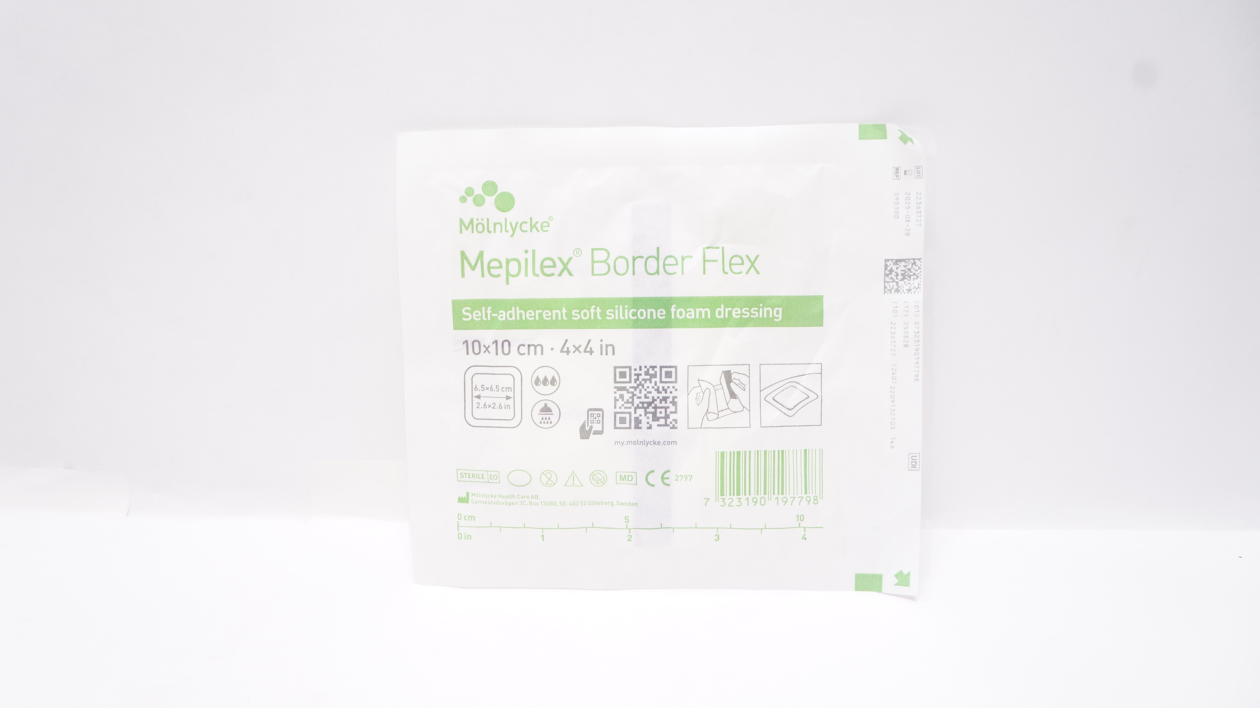Molnlycke Healthcare 595300 Mepilex Self Adherent Soft Foam Dressing 4 x 4inch