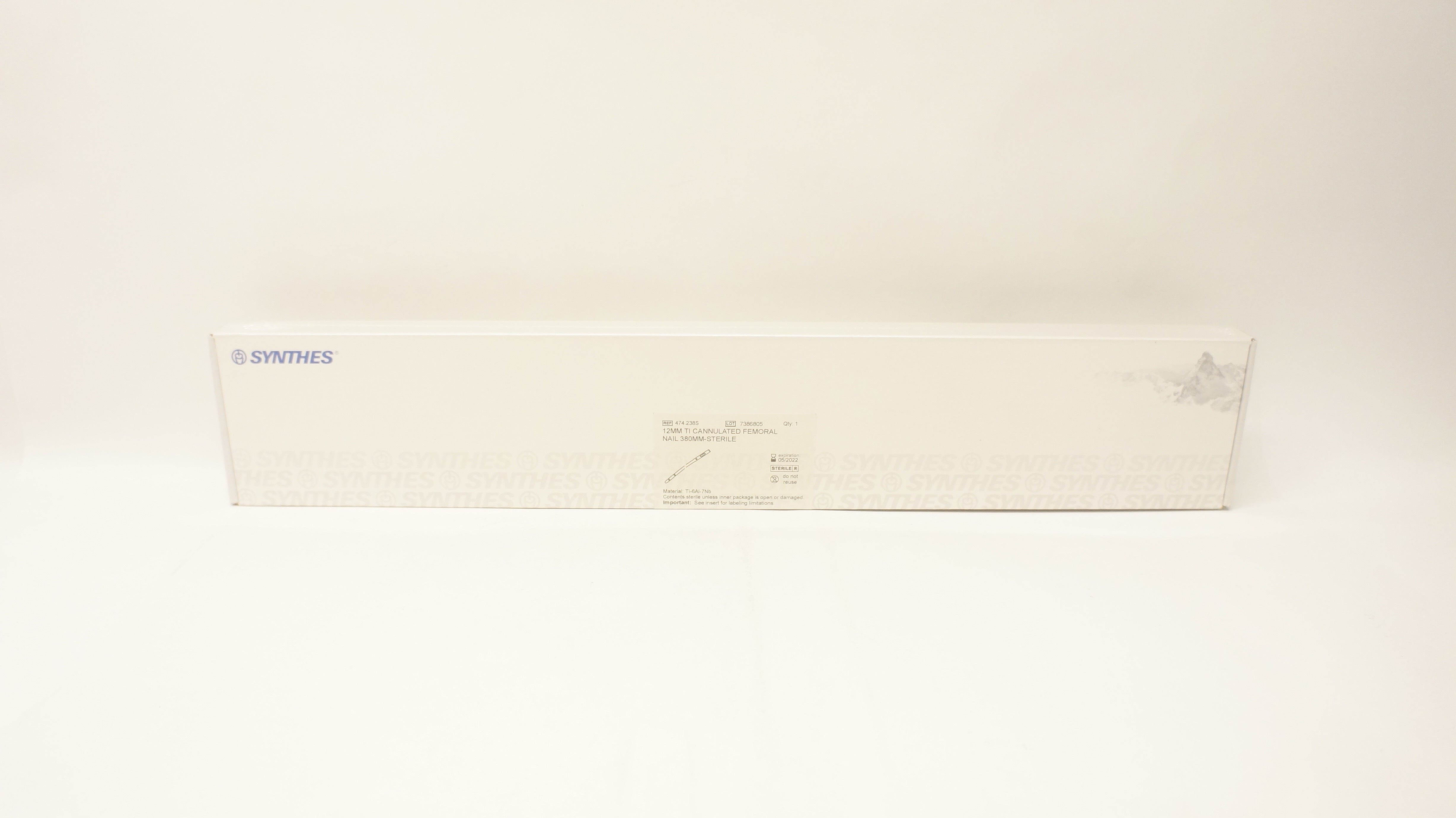 Synthes 474.238S 12mm Ti Cannulated Femoral Nail 380mm