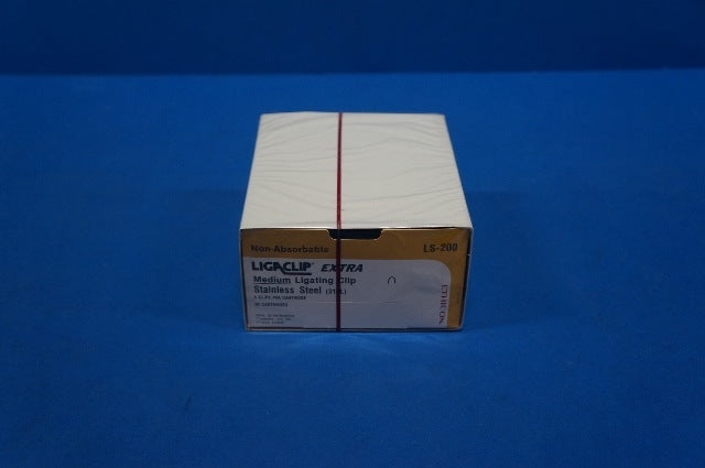 Ligaclip LS-200 Extra Medium Ligating Clip Stainless Steel  ~Box of 36 Cartridge