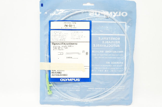 Olympus PW-5V-1 Washing Pipe Nonsterile Reusable Autoclavable 2.8mm x 2400mm
