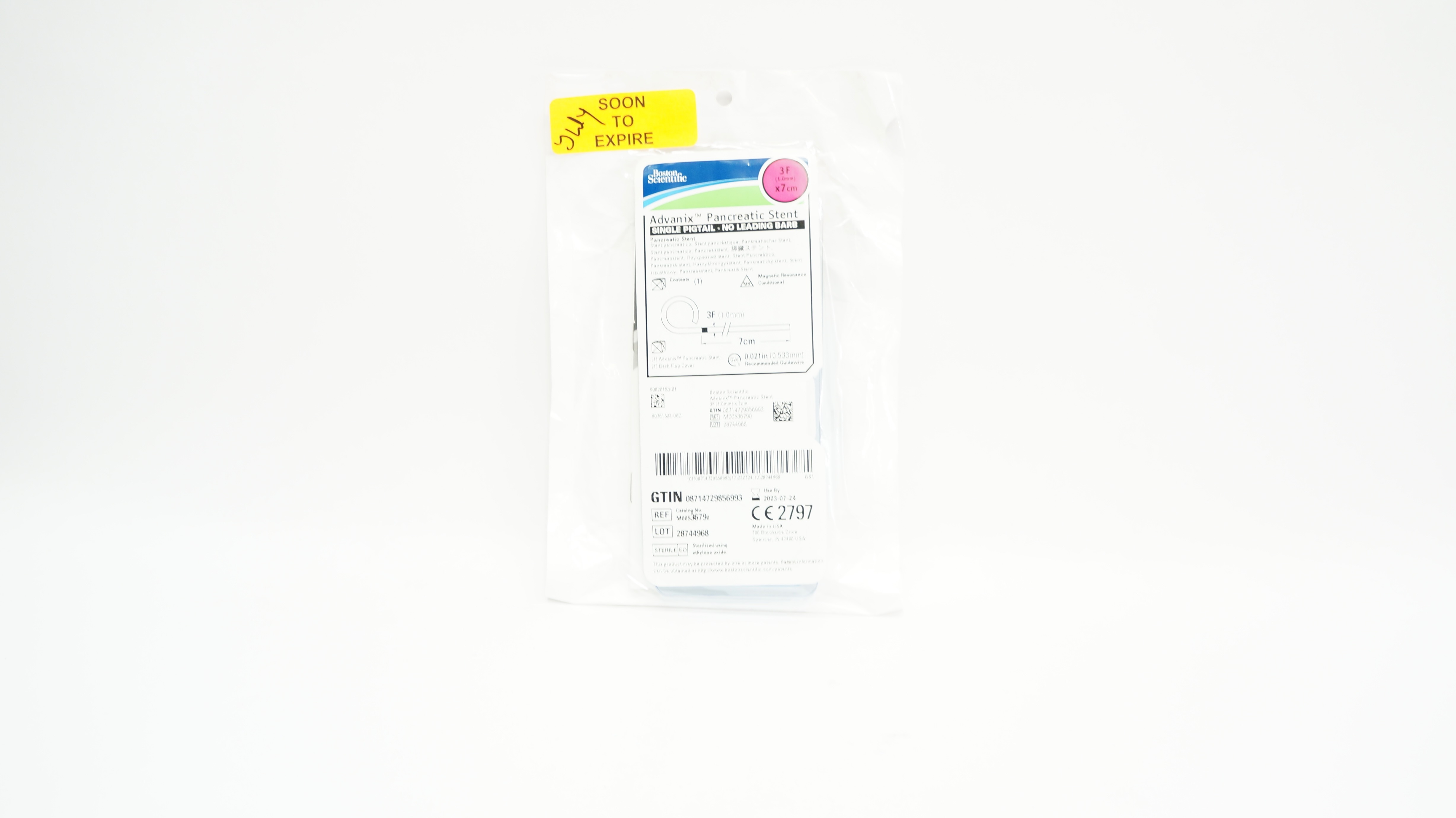 Boston Scientific M00536790 Advanix Pancreatic Stnt 3F x 7cm (x)