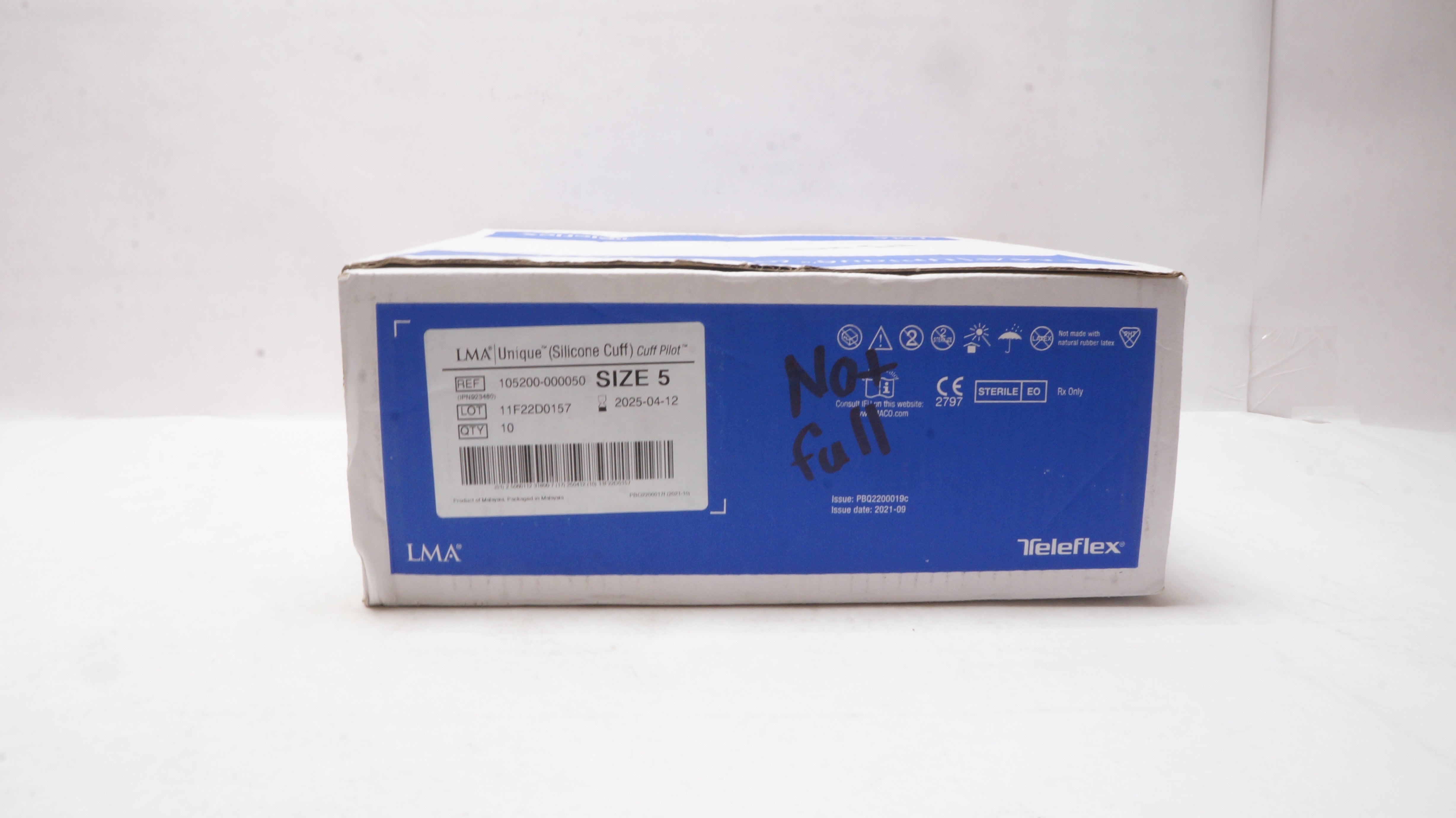 Teleflex 105200-000050 LMA Unique Laryngeal Mask Airway Size 5 - Box of 10