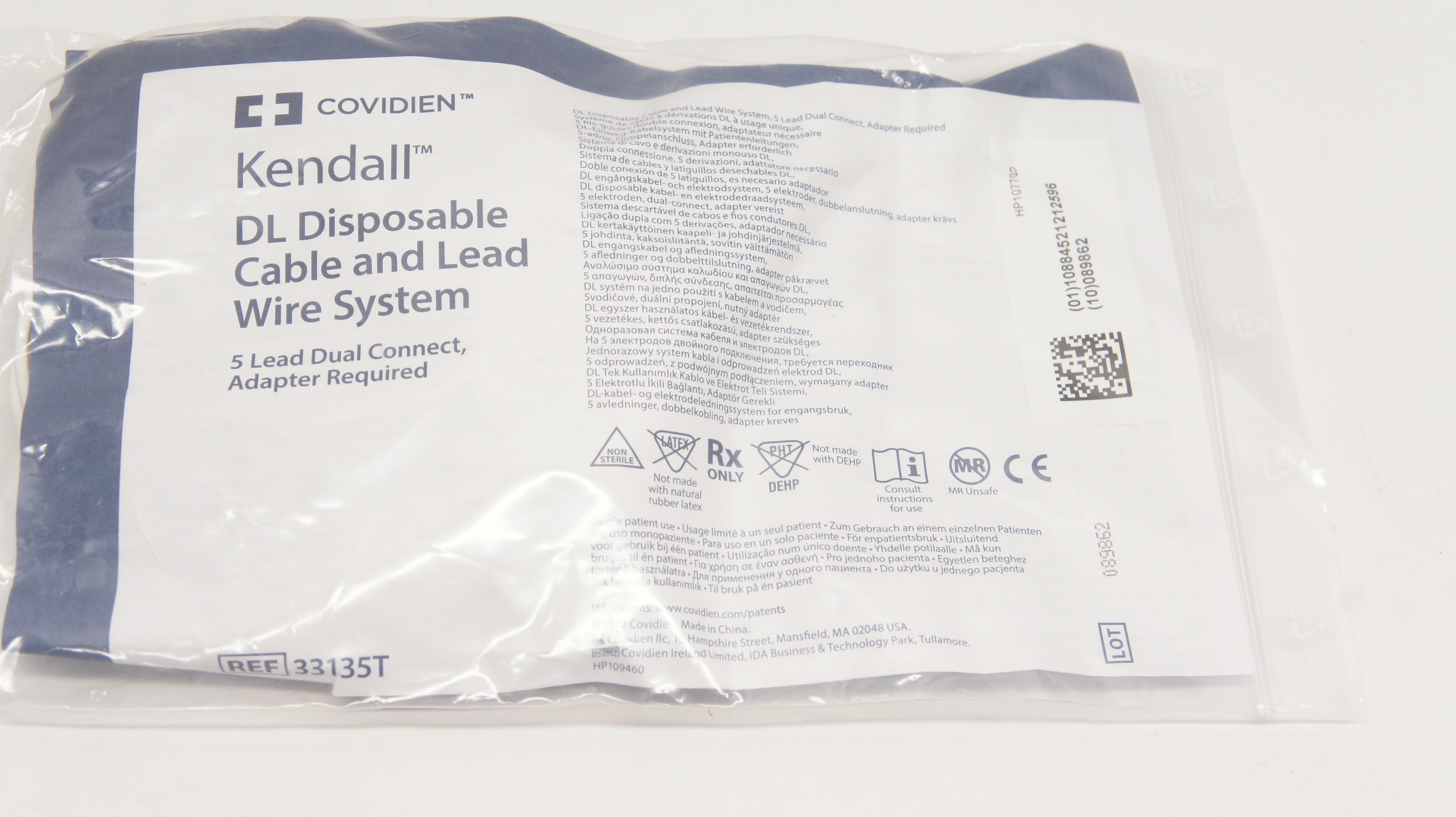 Covidien 33135T Kendall DL Disposable Cable and Lead Wire System