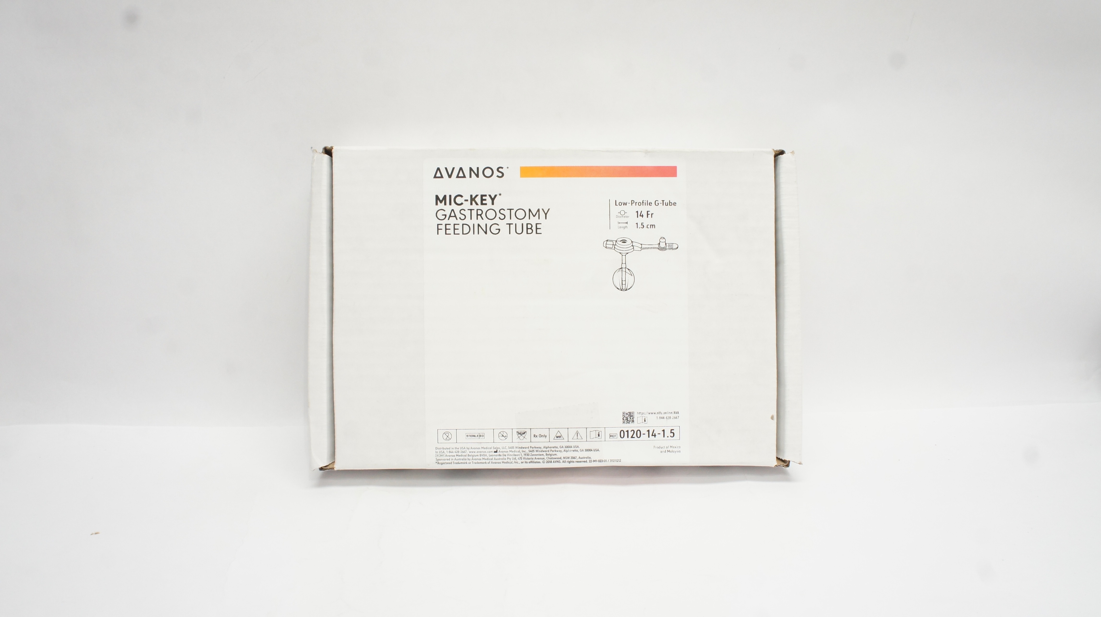 Avanos 0120-14-1.5 MIC-KEY Gastrostomy Feeding Low-Profile G-Tube 14Fr x 1.5cm