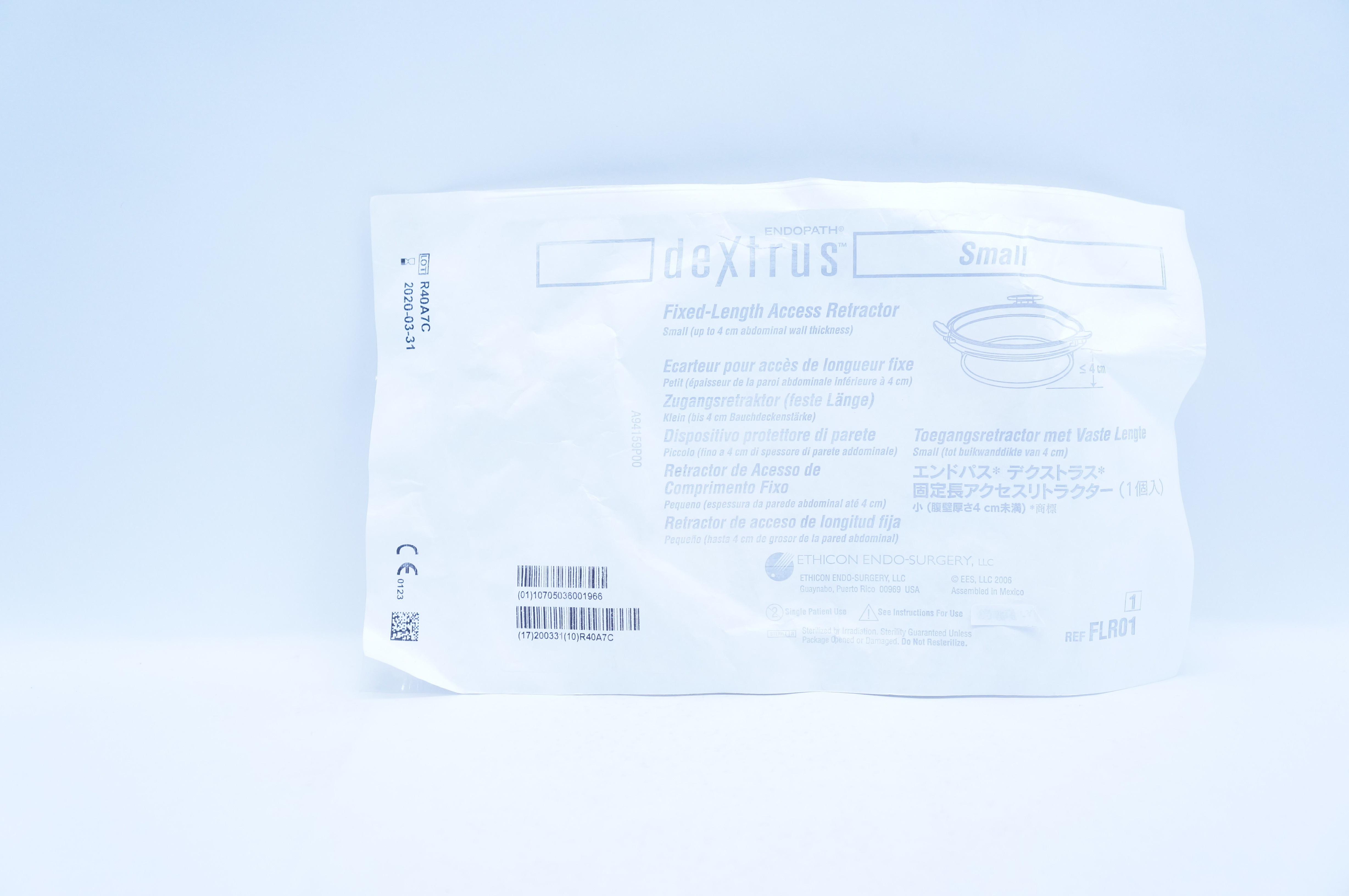 Ethicon FLR01 Endopath Dextrus Fixed-Length Access Retractor, Small (x)