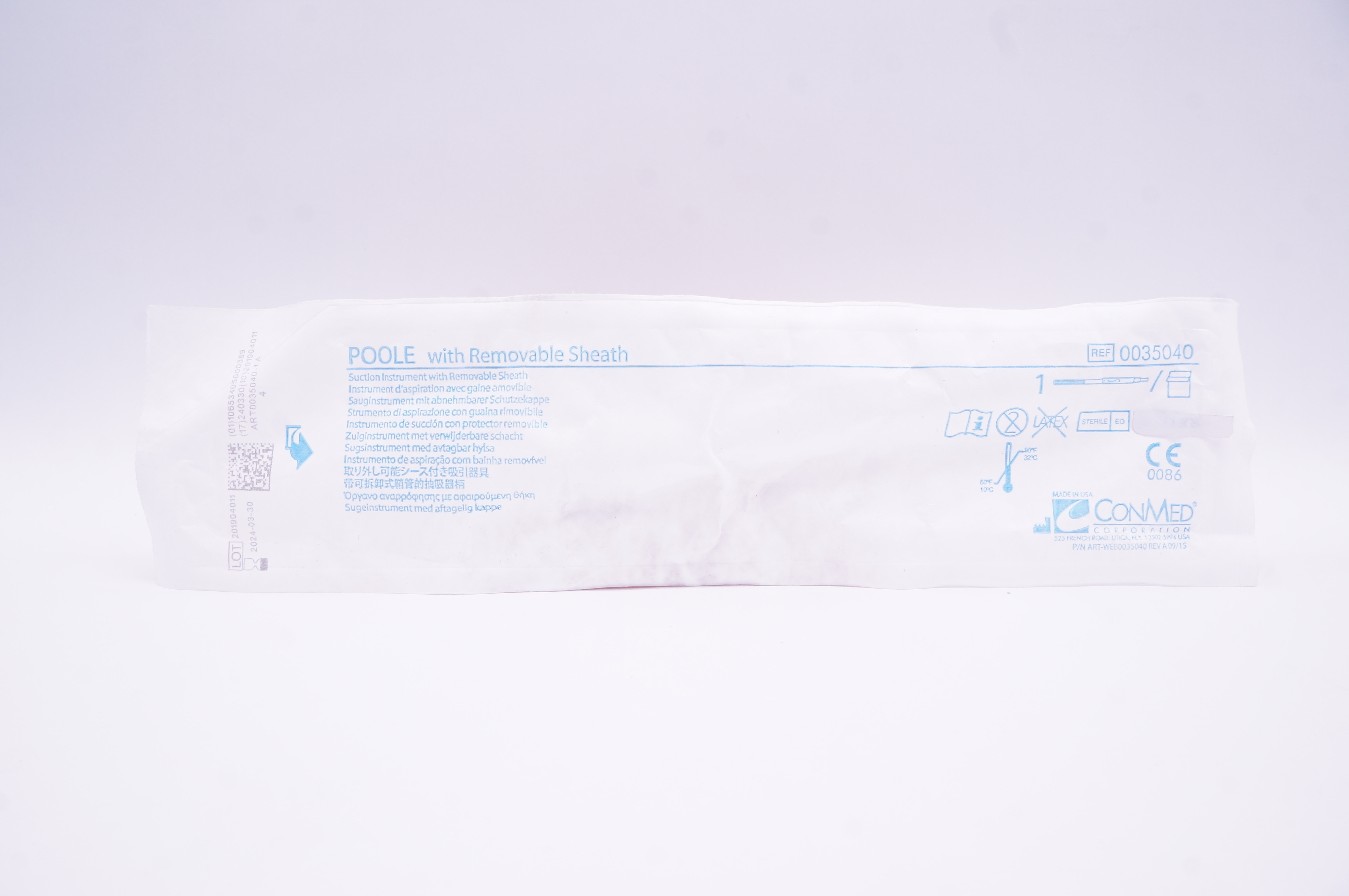 ConMed 0035040 POOLE with Removable Sheath