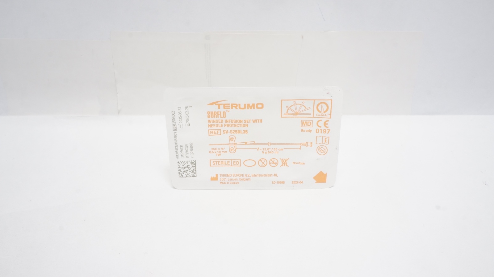 Terumo SV-S25BL35 SURFLO Winged Infusion Set 25G x 3/4"