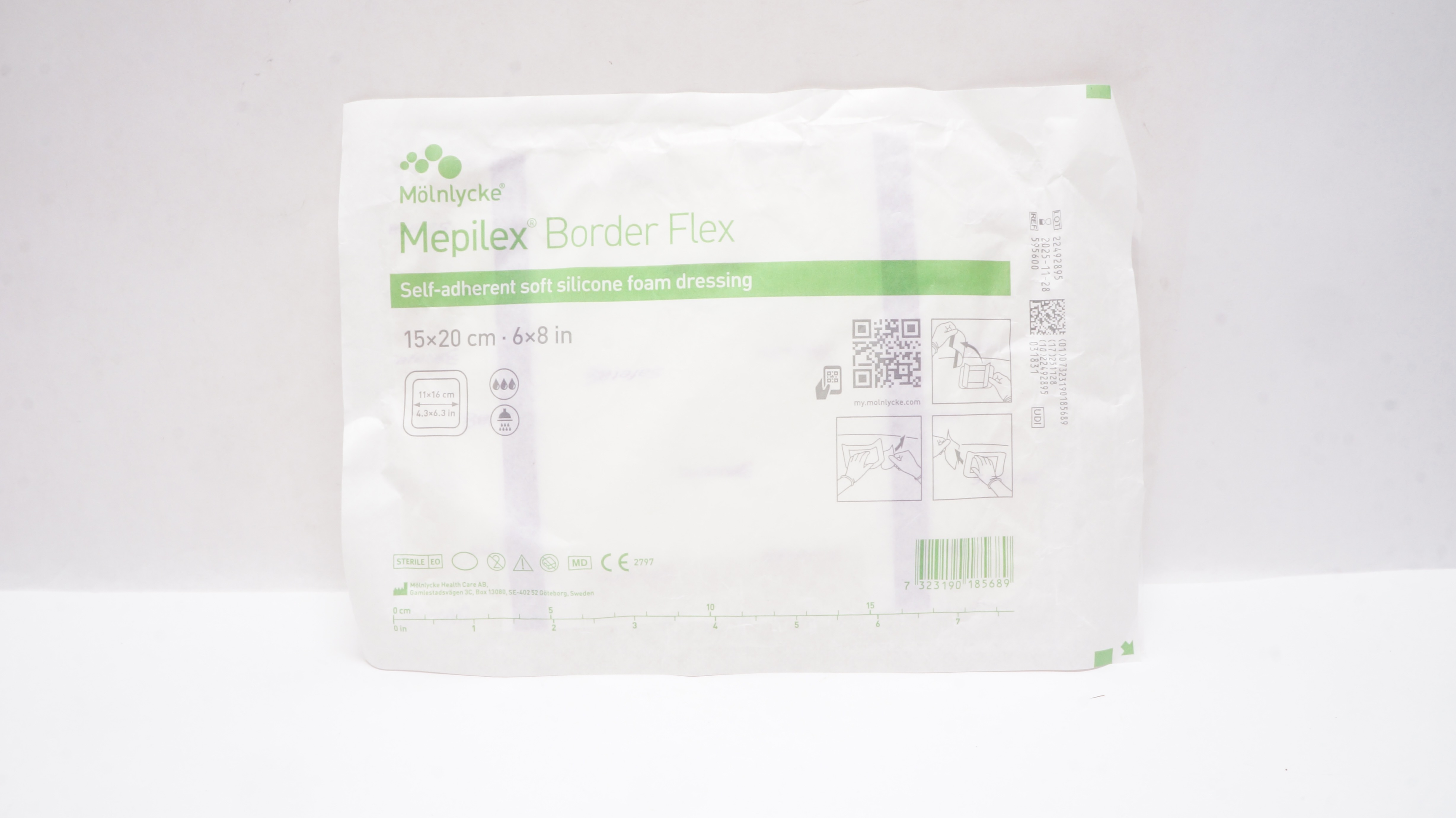 Molnlycke 595600 Mepilex Border Flex Dressing 6 x 8inch