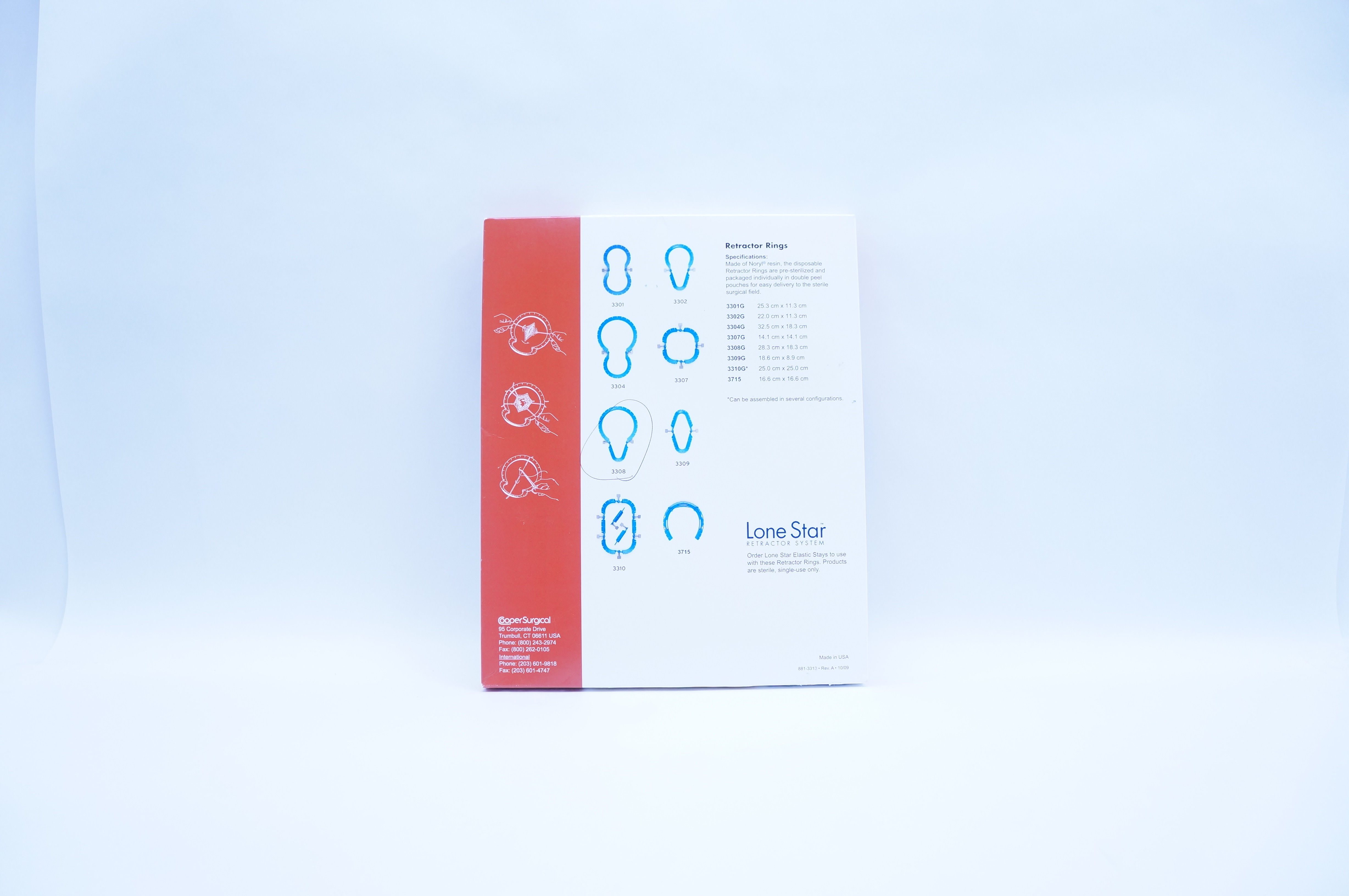 Cooper Surgical 3308G Lone Star Disposable Retractor Ring 28.3cm x 18.3cm (x)