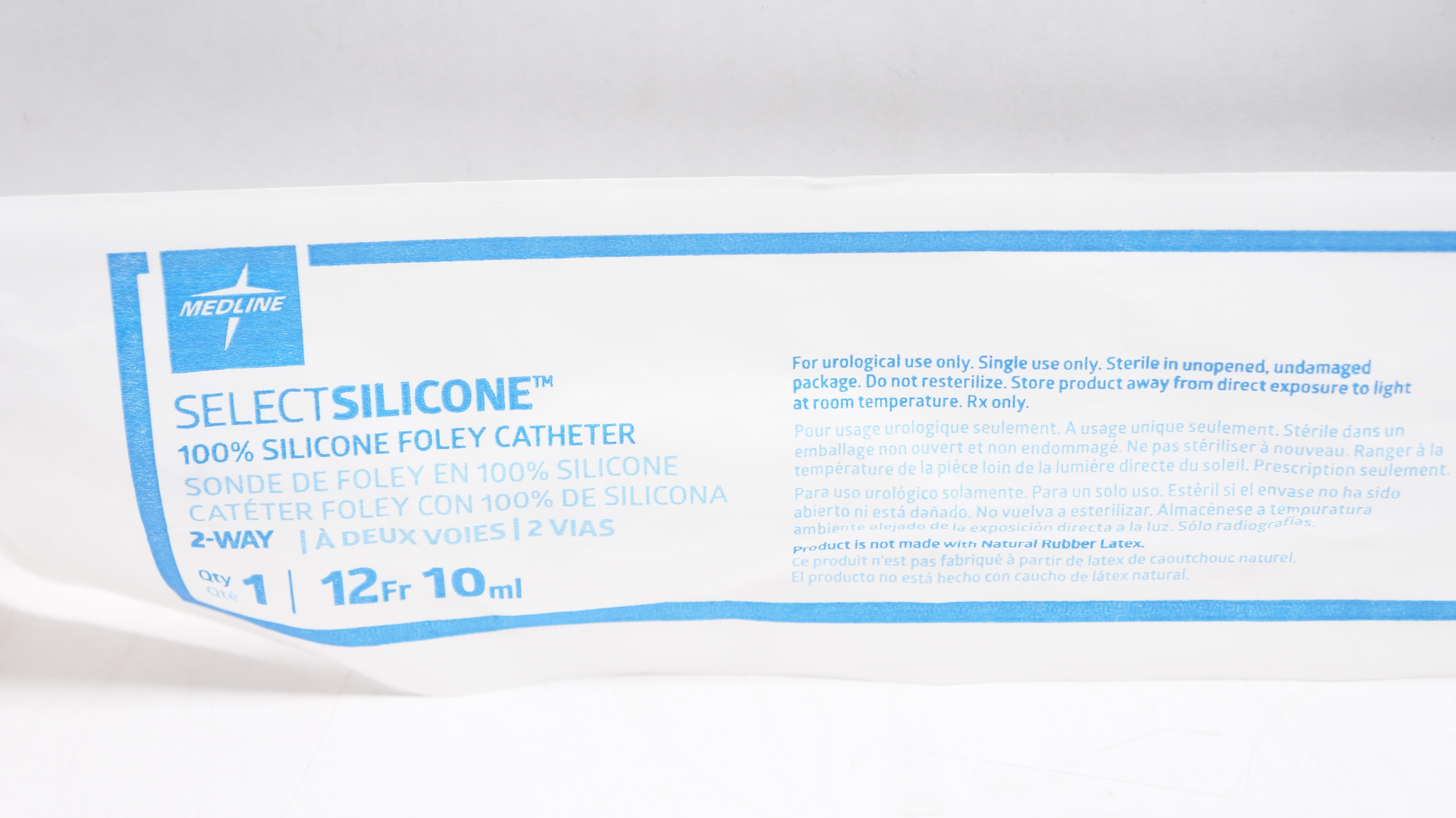 Medline DYND11500 SelectSilicone Foley Cath. 2-Way 12Fr x 10mL