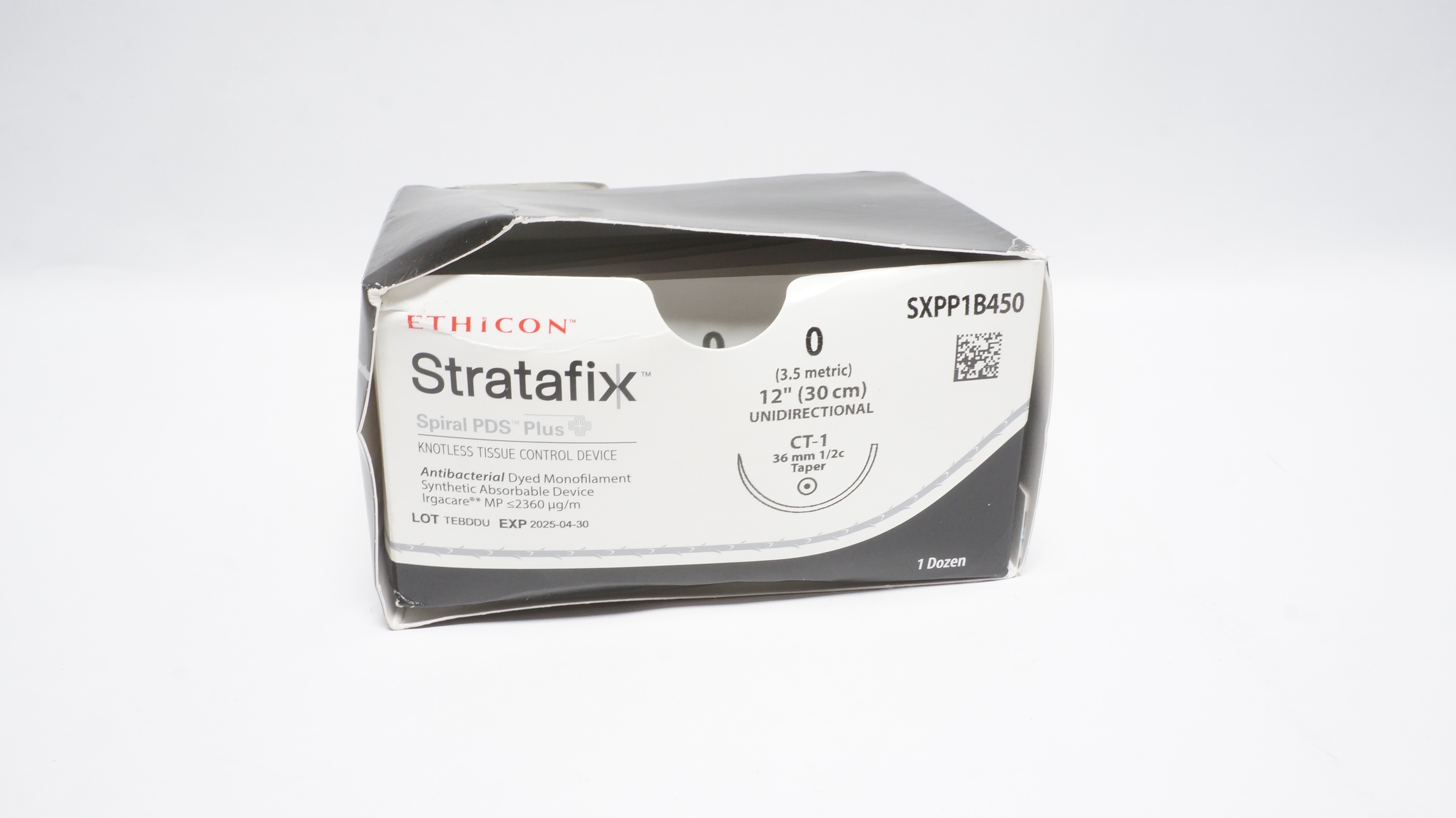 Ethicon SXPP1B450 0 Stratafix, CT-1, 36mm 1/2c Taper, 12inch (x) - Box of 9