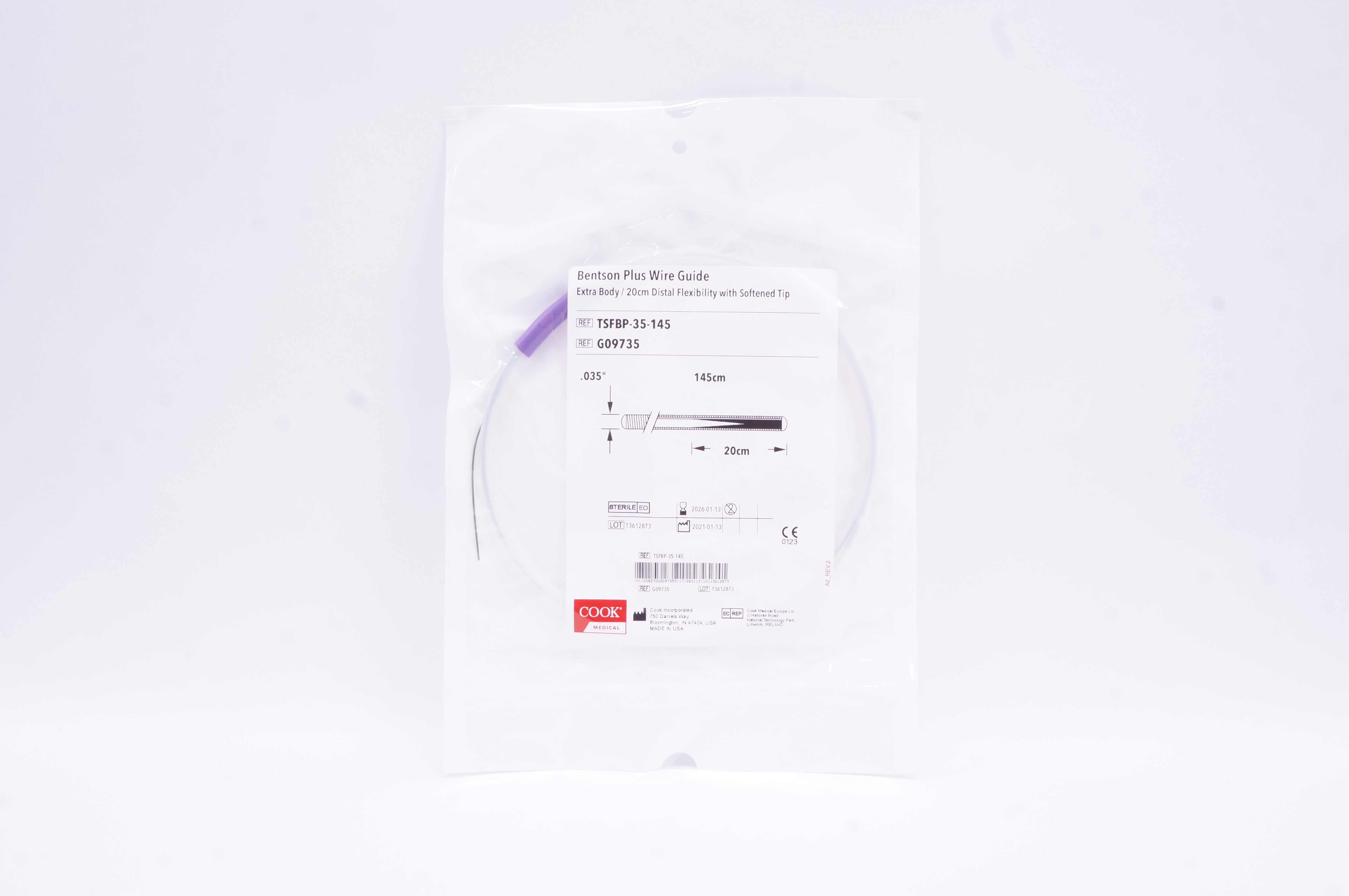 Cook Medical G09735 Bentson Plus Wire Guide