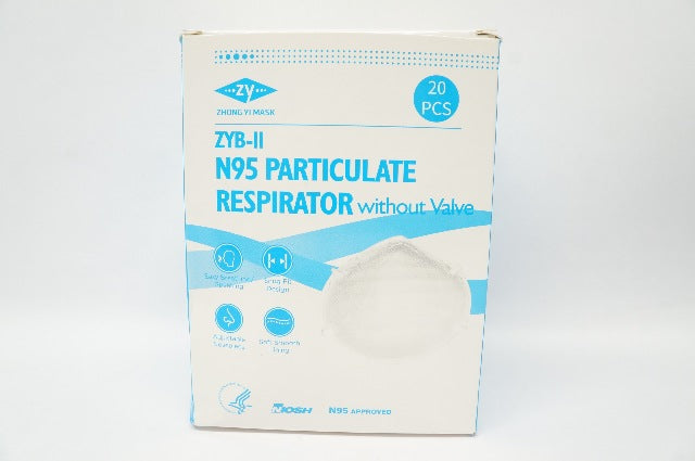 Zhong ZYB-II Particulate Respirator without Valve (x) - Box of 10